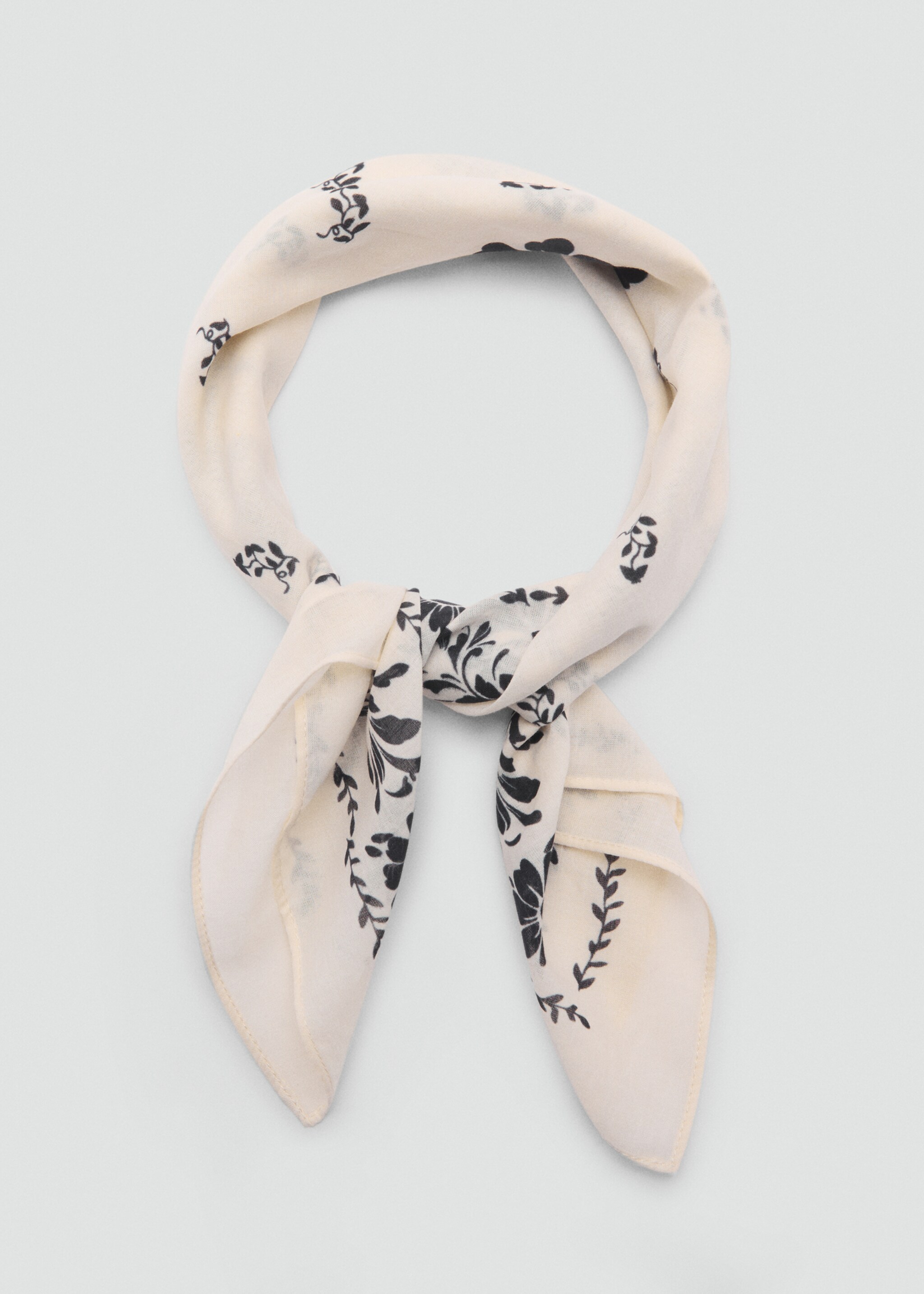 Pañuelo algodón estampado floral - Plano medio