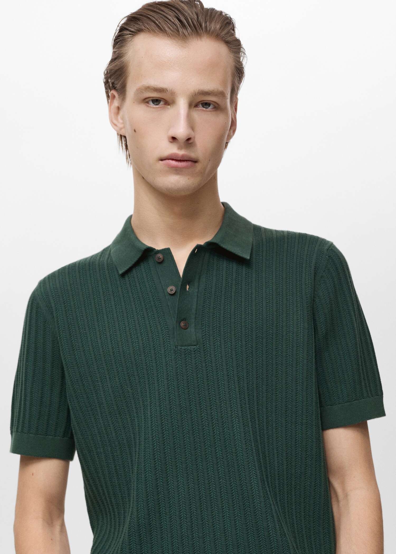Polo maille fine chevrons - Détail de l'article 1