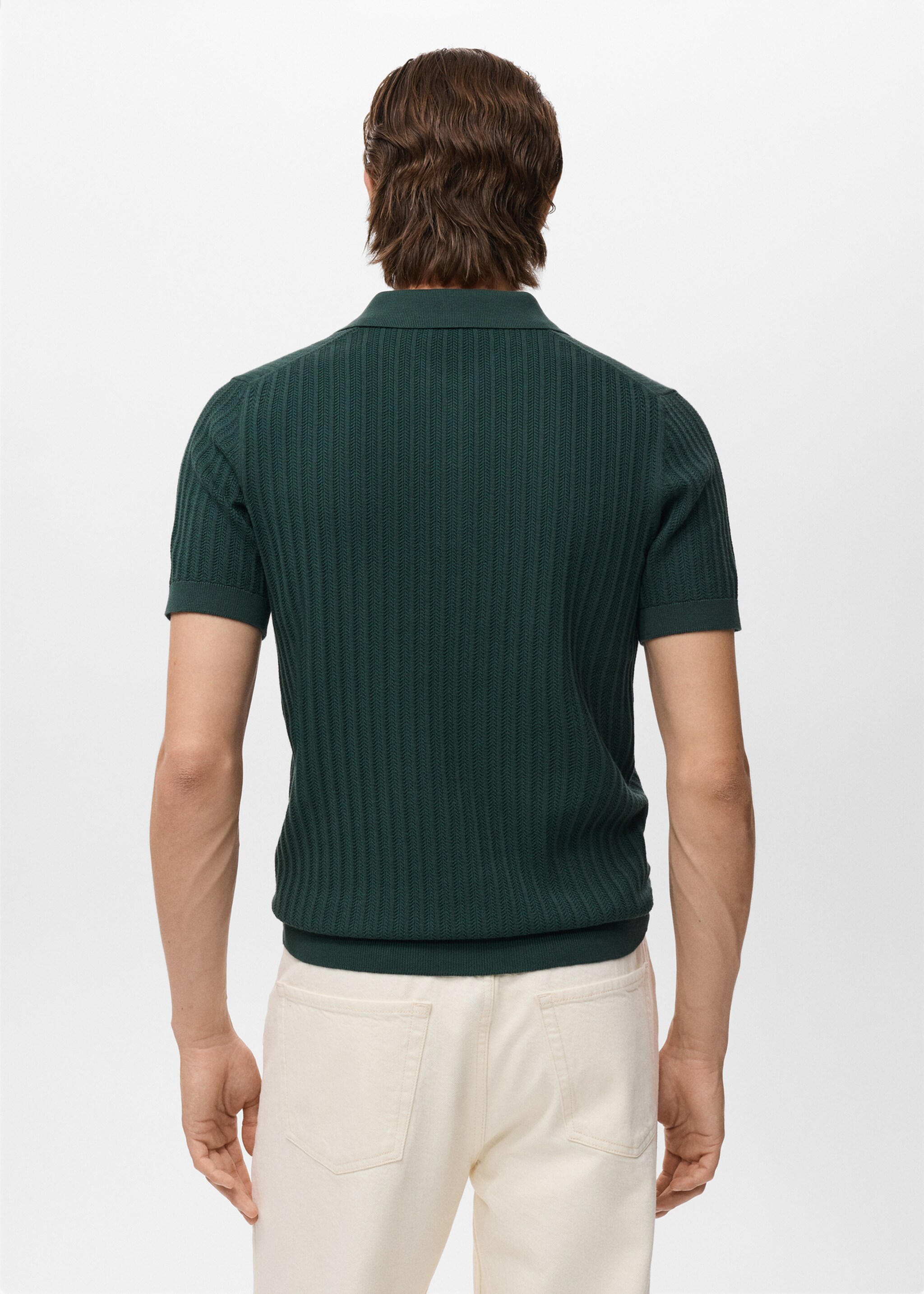 Polo maille fine chevrons - Verso de l’article