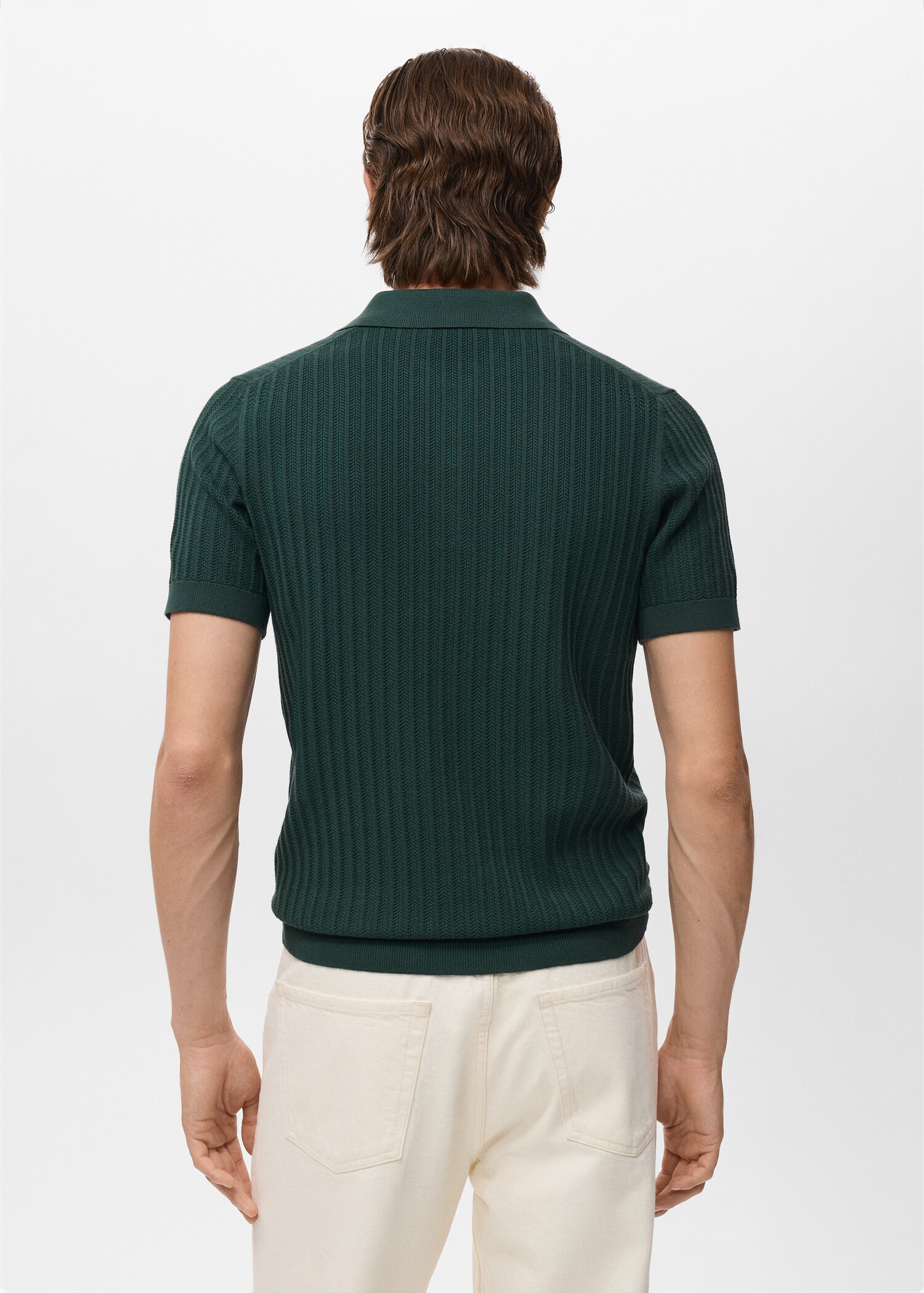 Polo maille fine chevrons - Verso de l’article