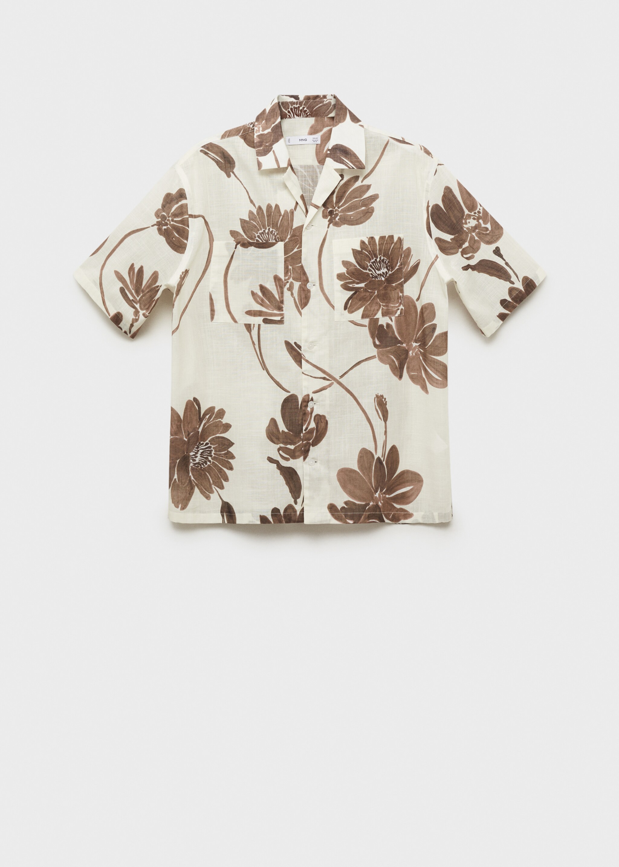 Camisa estampado floral cuello bowling - Artículo sin modelo