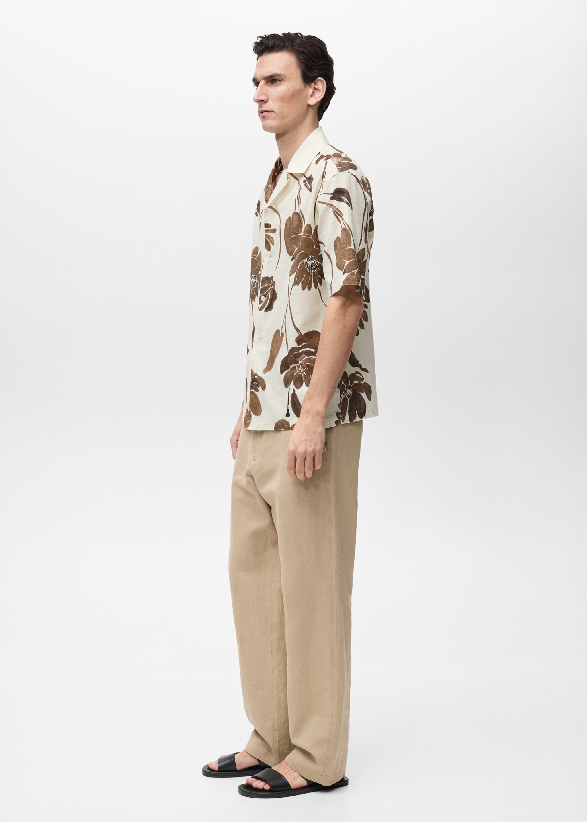 Camisa estampado floral cuello bowling - Detalle del artículo 2