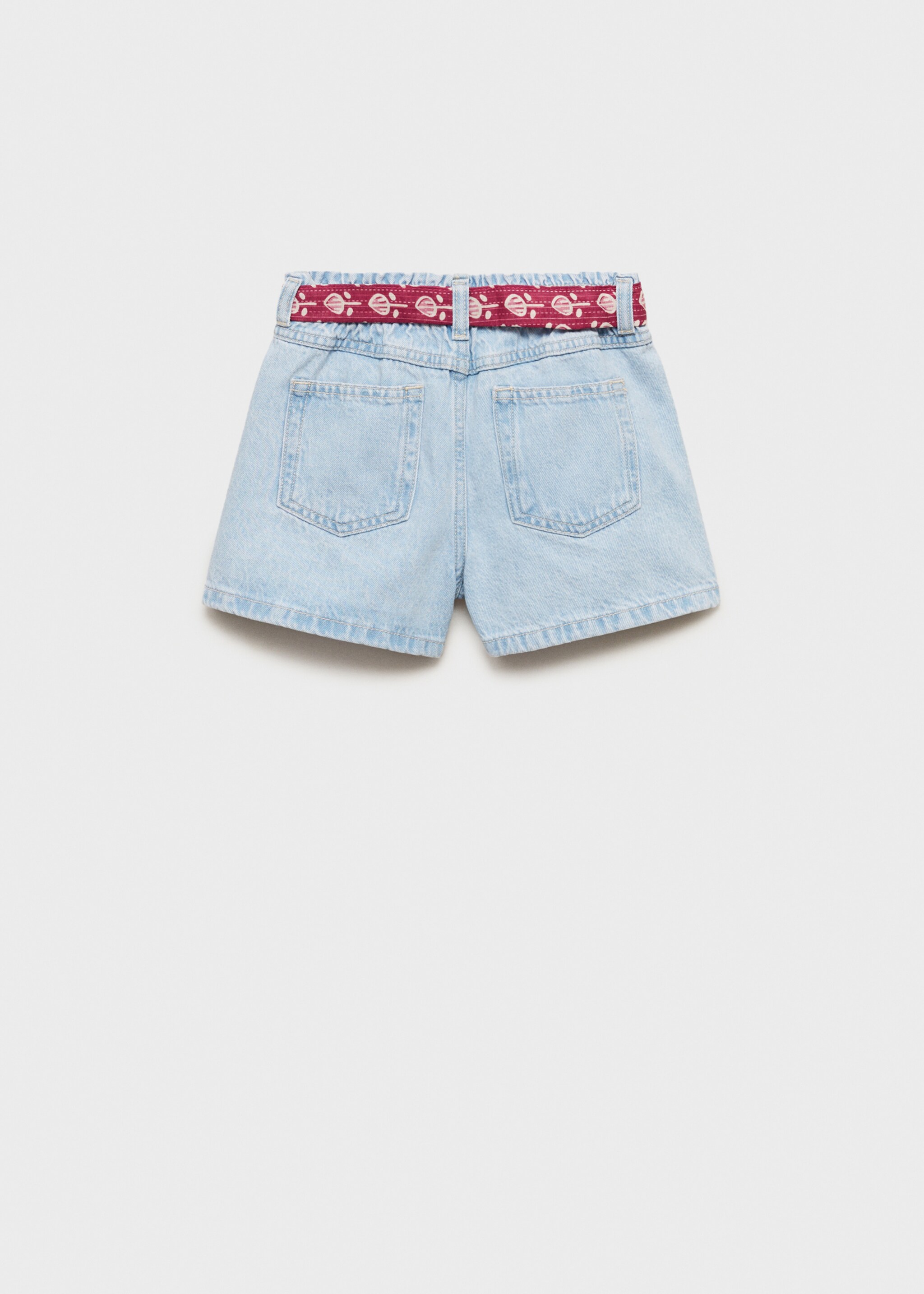 Denim shorts with bow - Reverse of the article