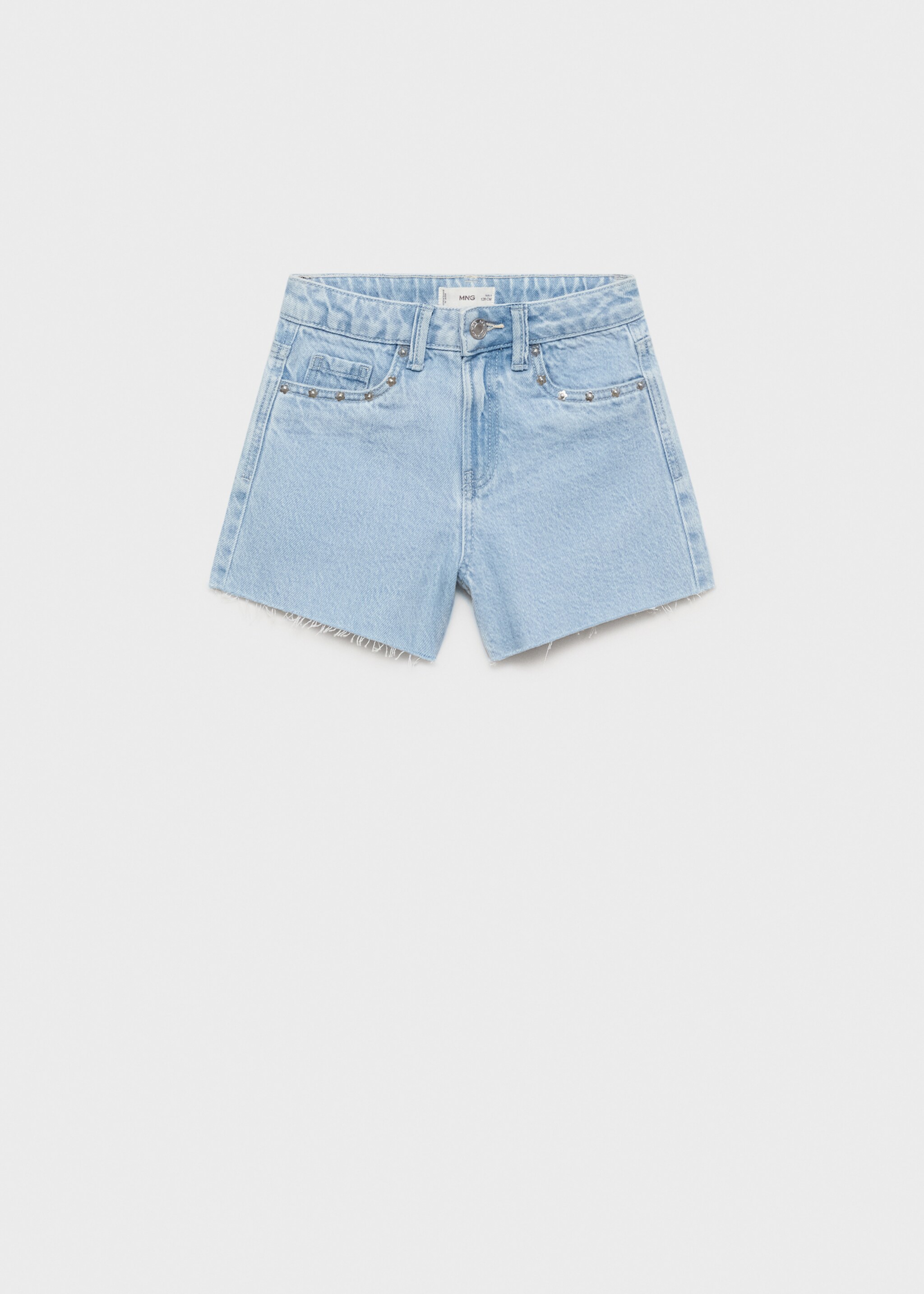 Studded denim shorts - Article without model