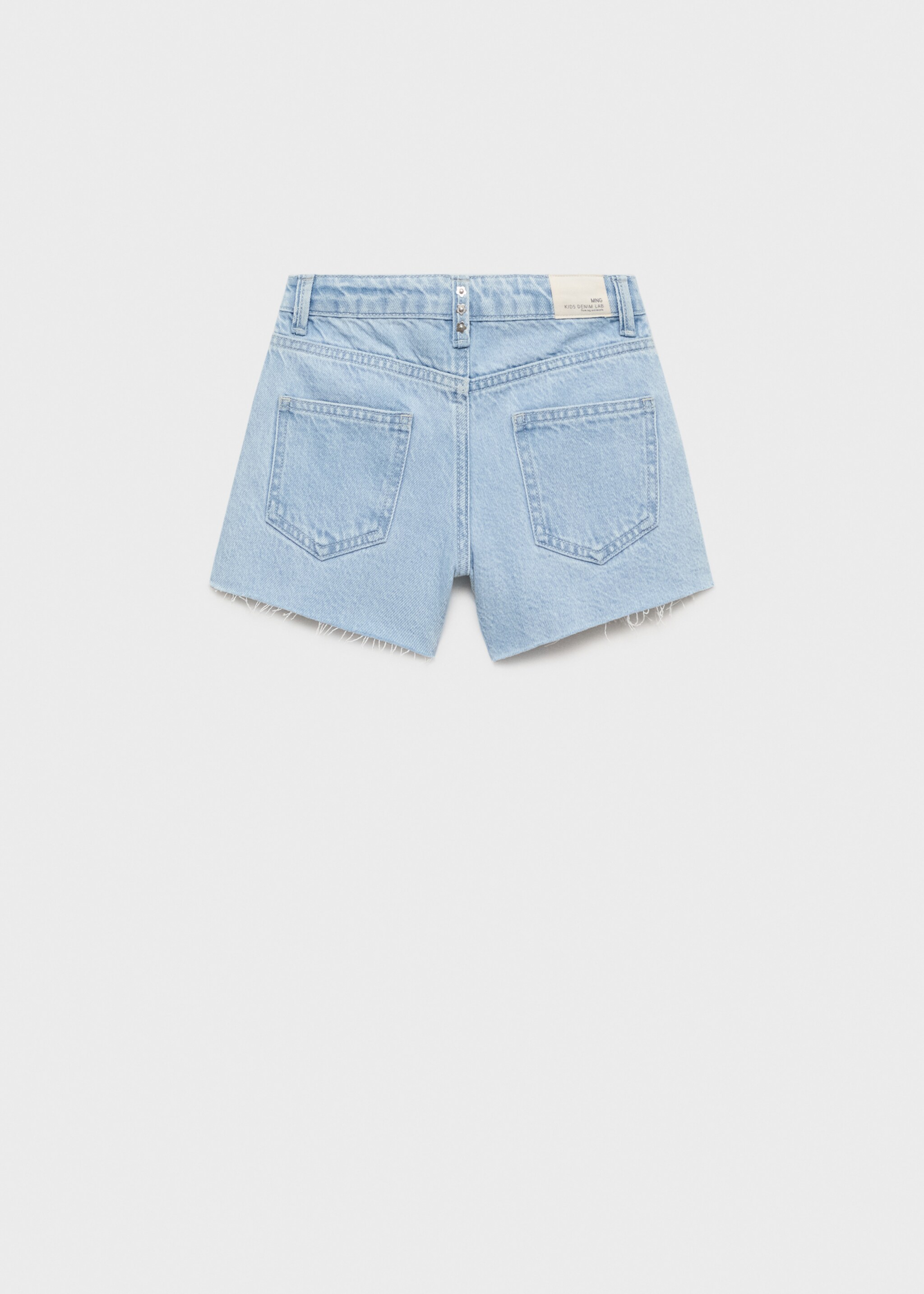Studded denim shorts - Reverse of the article