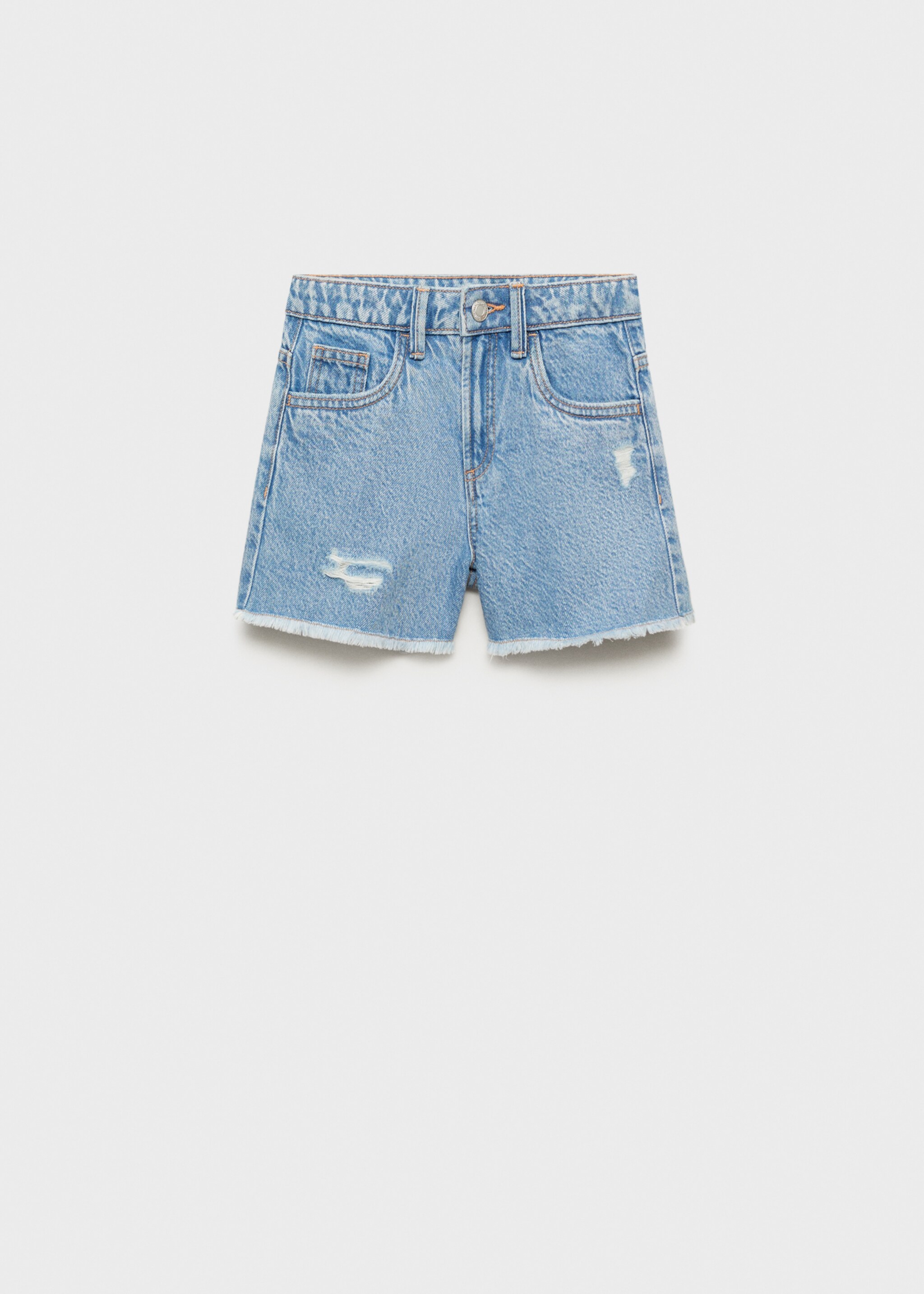 Short denim orlo sfilacciato - Articolo senza modello