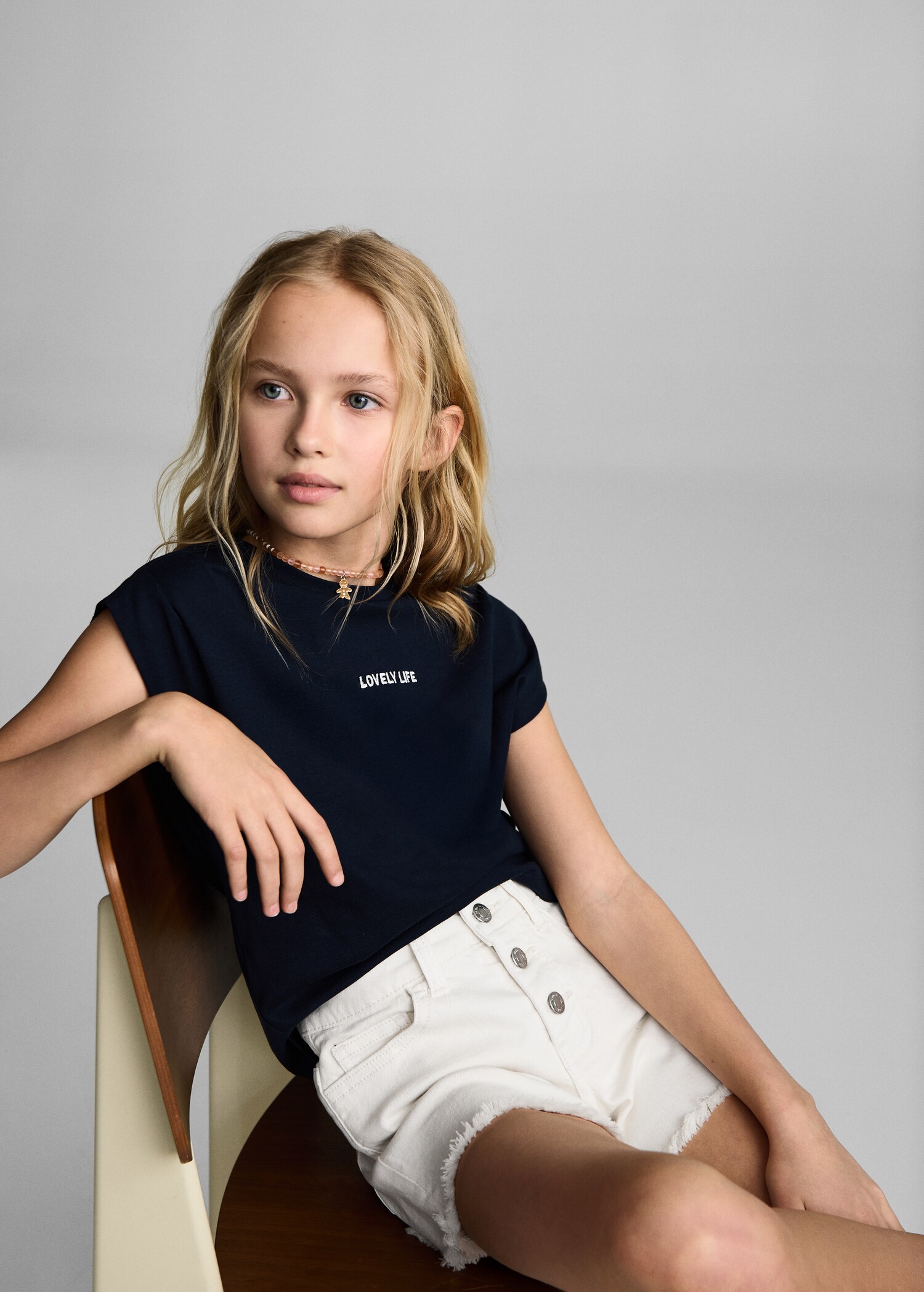 Short en jean revers effilochés - Détail de l'article 2