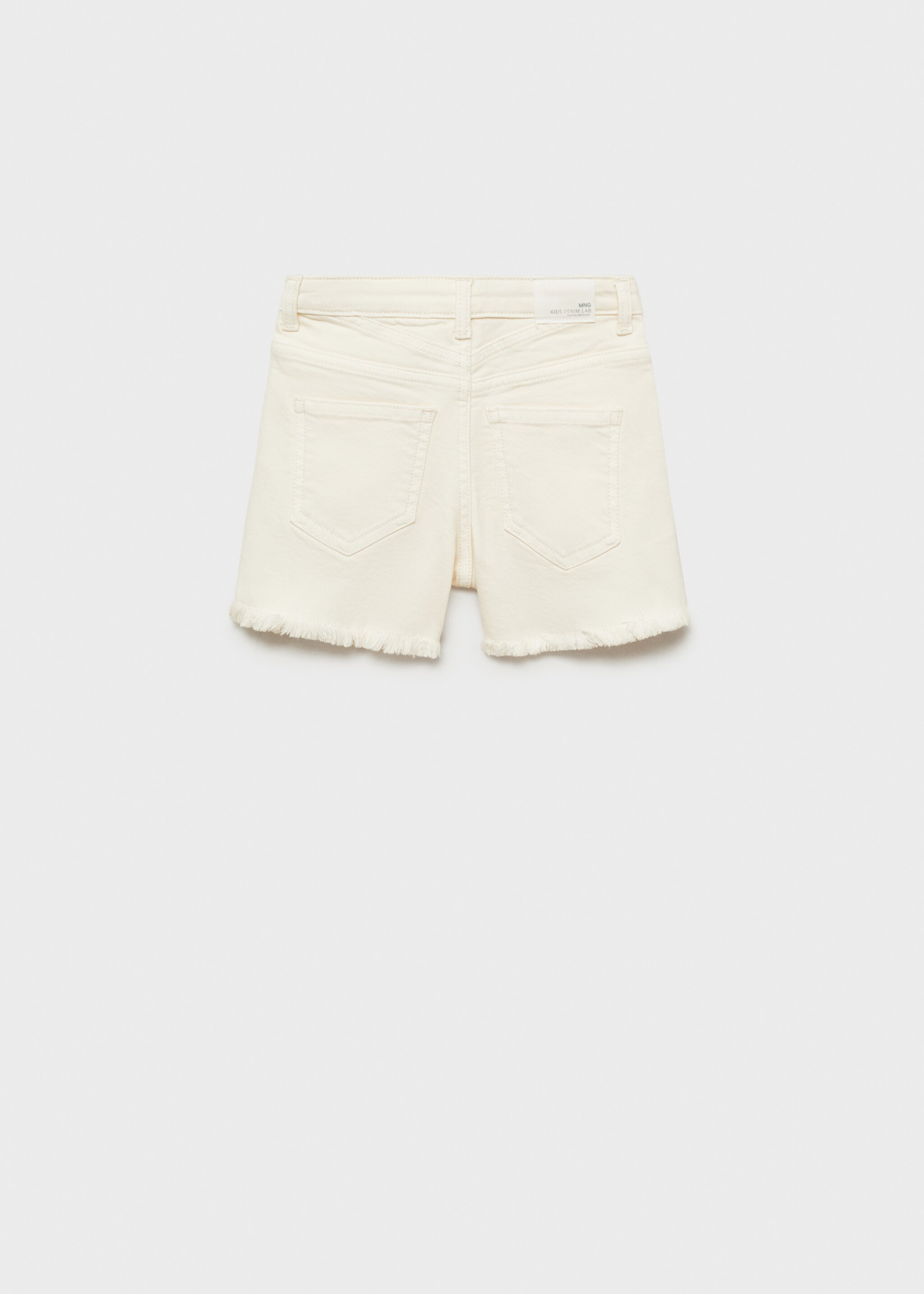 Frayed denim shorts - Reverse of the article