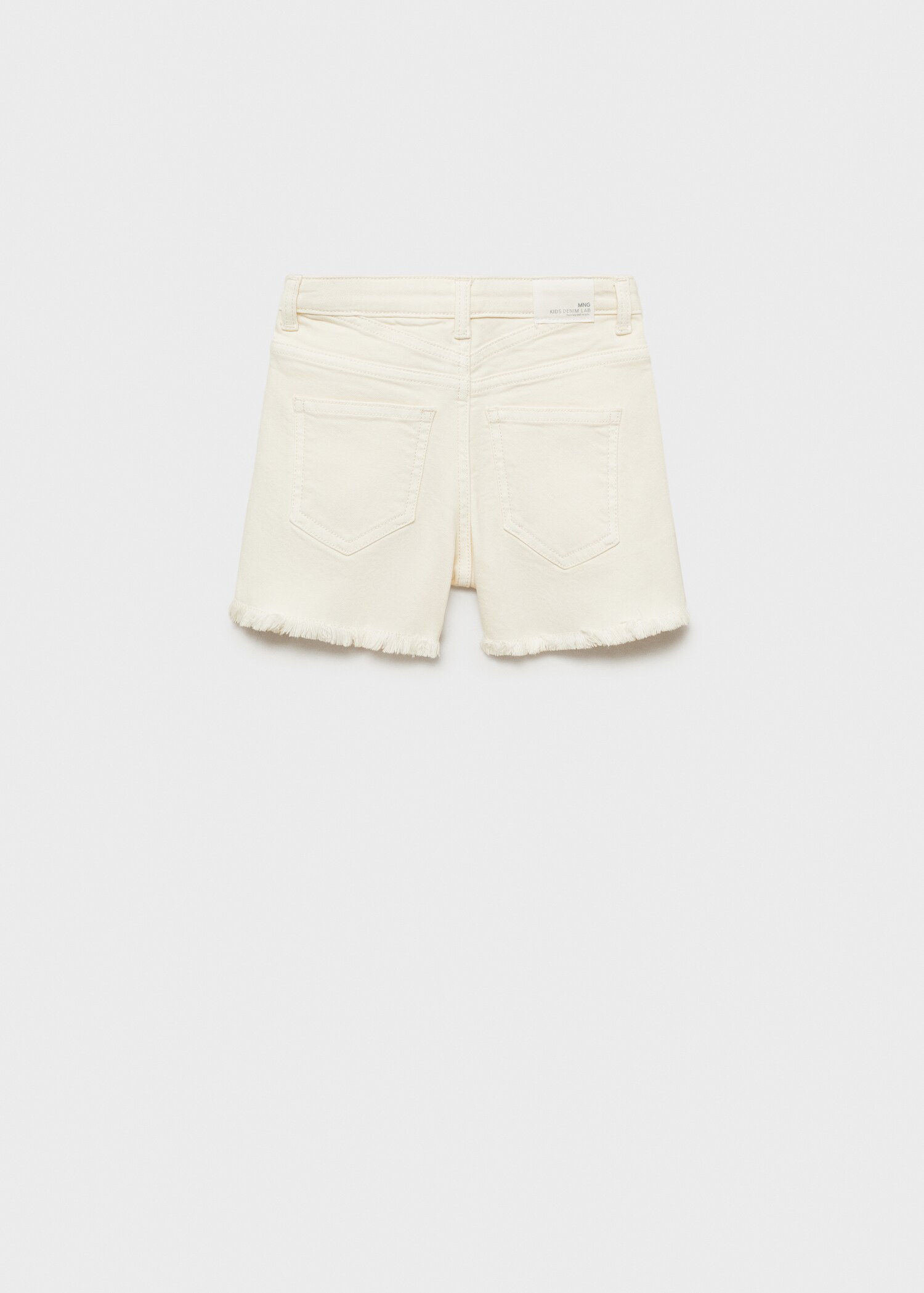 Short en jean revers effilochés - Verso de l’article