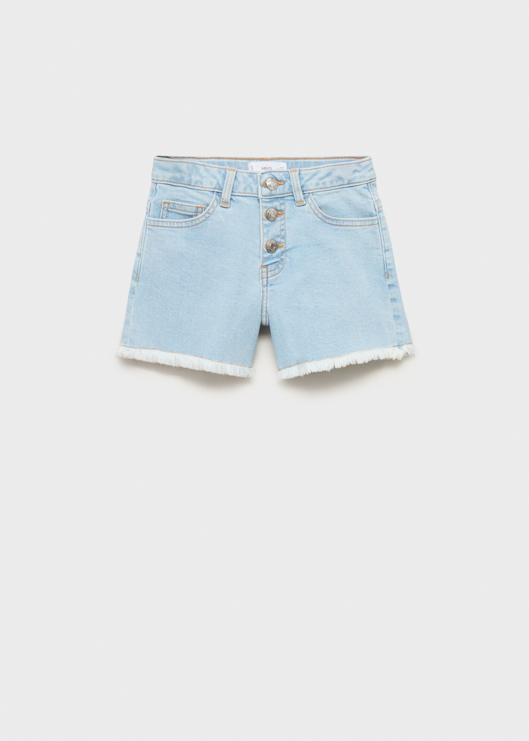 Short en jean revers effilochés - Article sans modèle