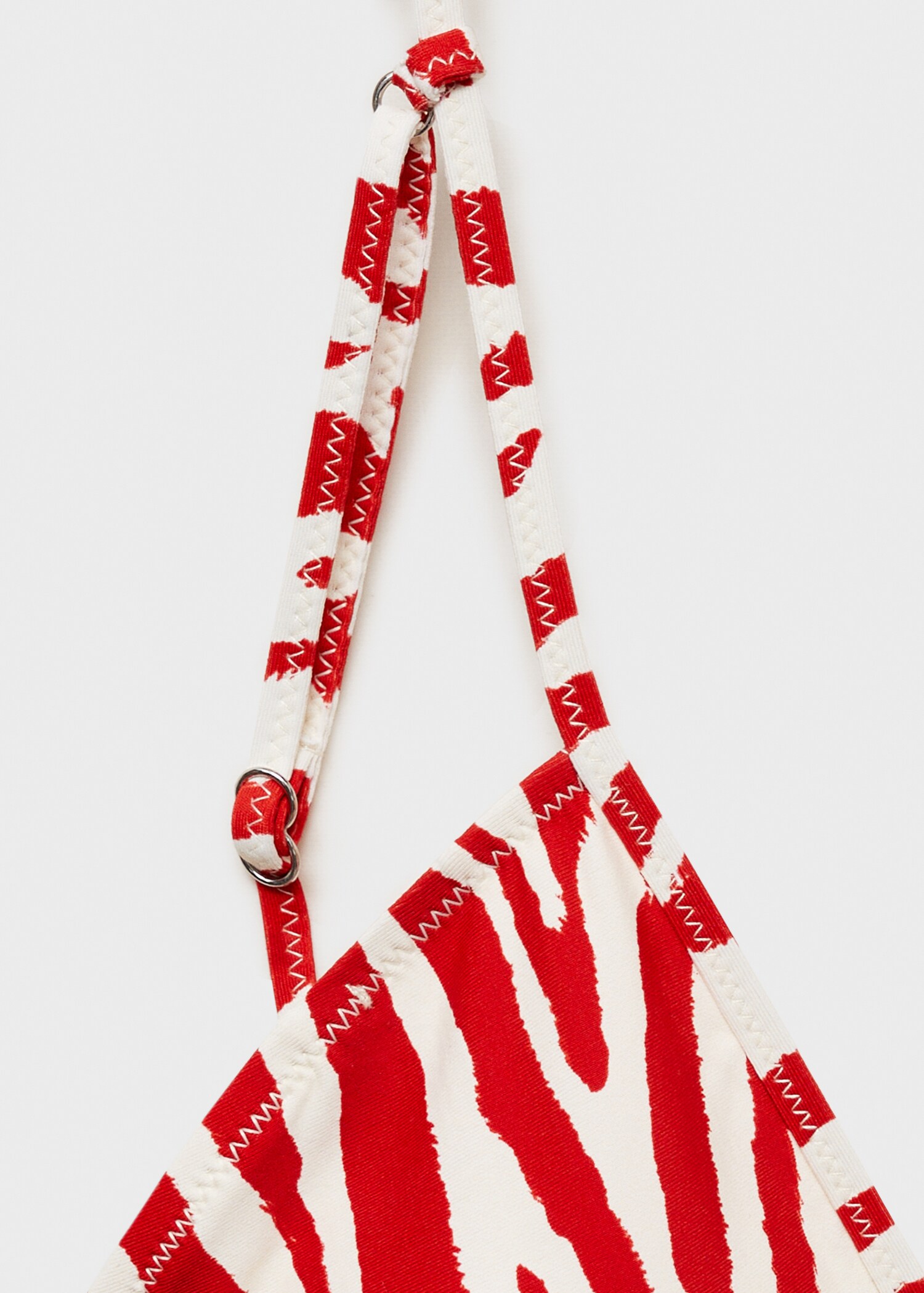 Zebra-print triangle bikini top - Details of the article 8