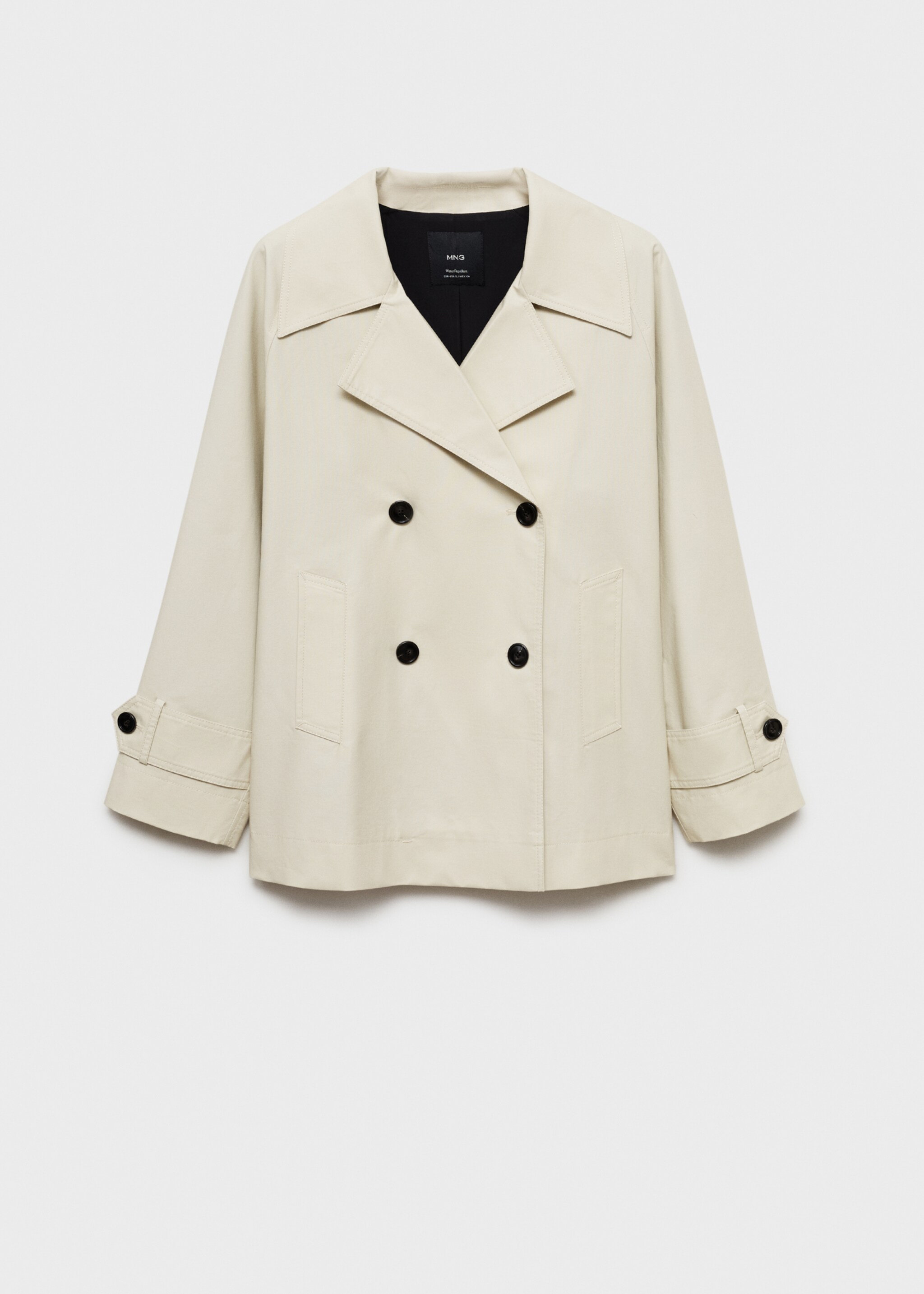 Short double-breasted trench coat - Article without model