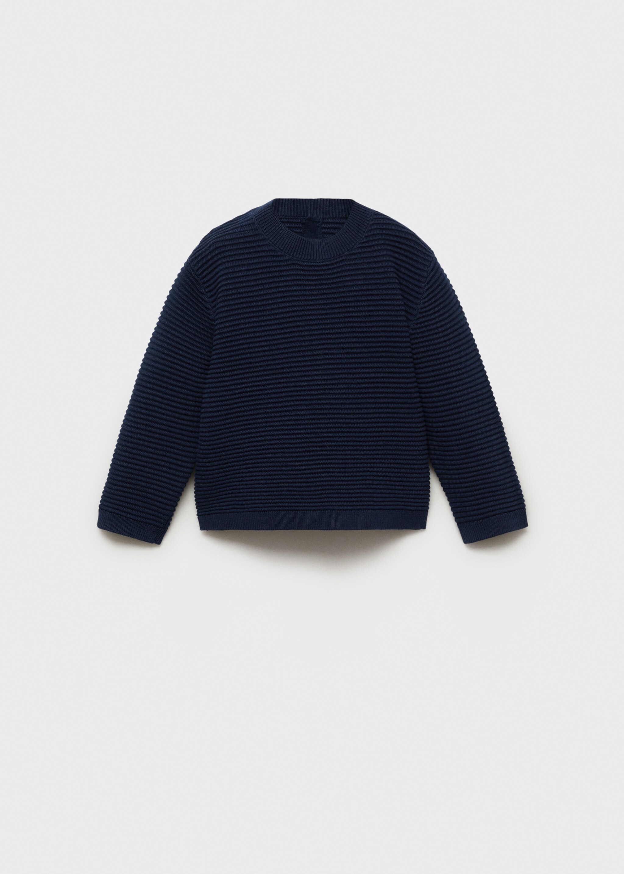Cotton-knitted embossed sweater - Article without model