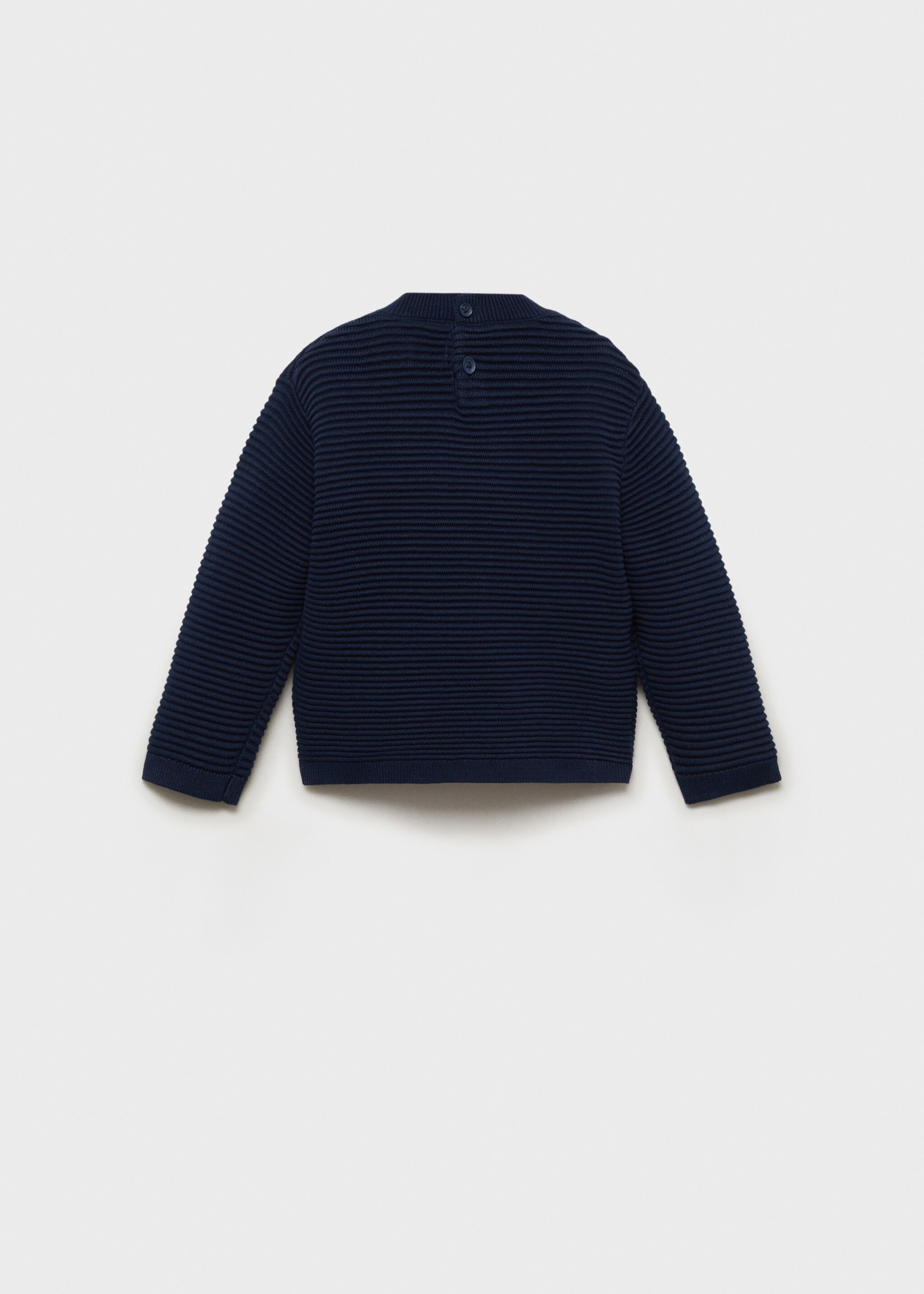 Cotton-knitted embossed sweater - Reverse of the article