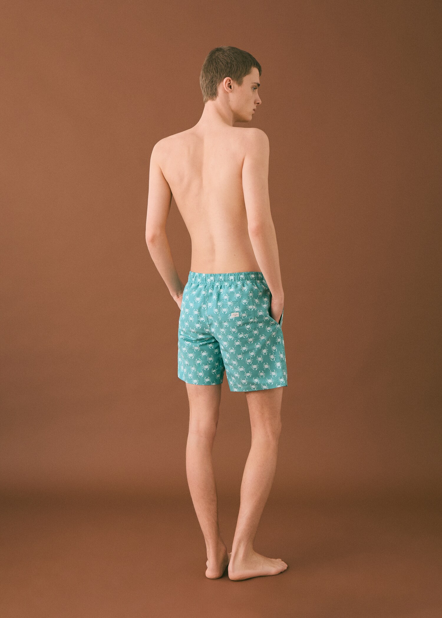 Crab-print swimsuit - Reverse of the article