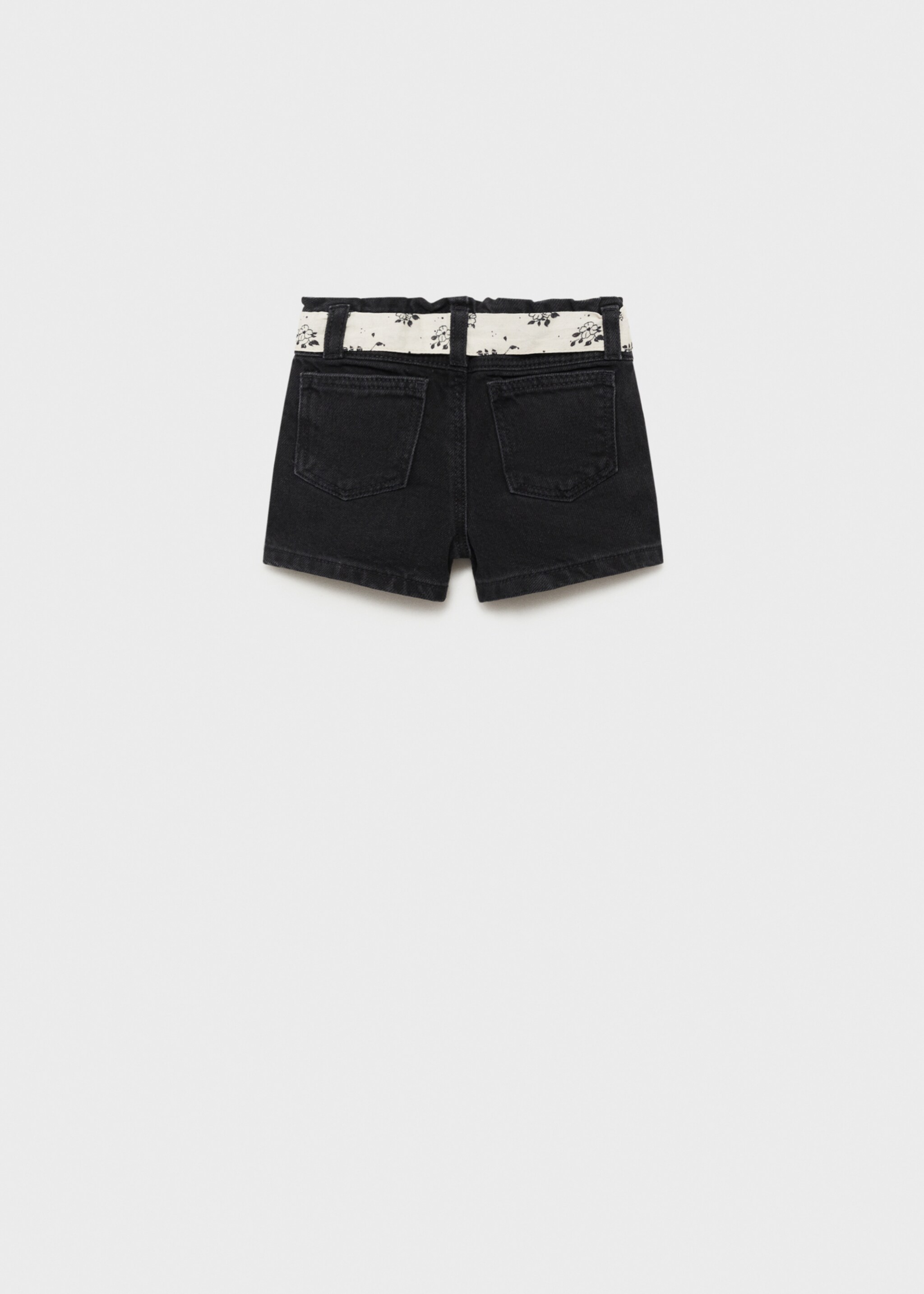 Denim shorts with belt - Reverse of the article