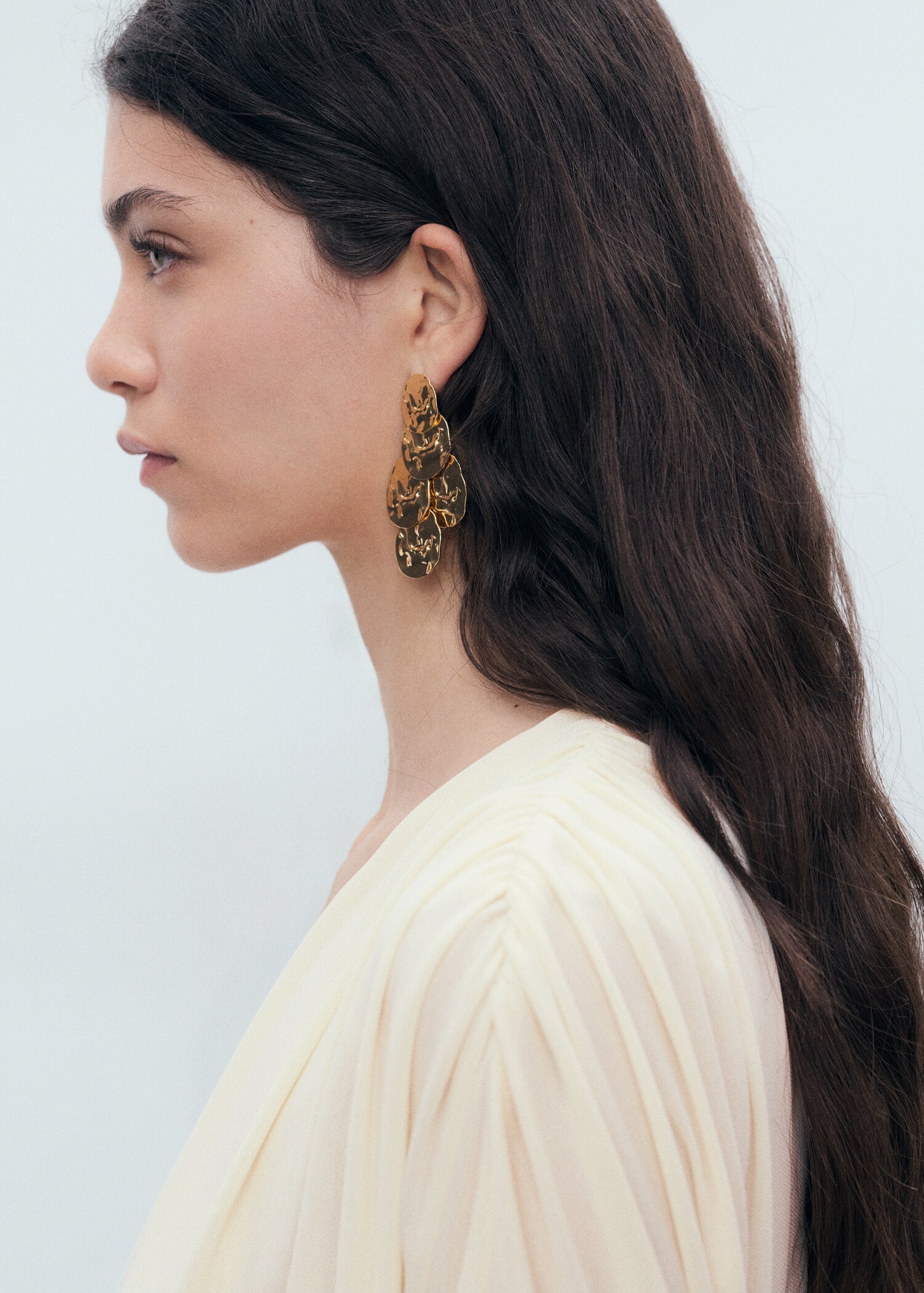 Boucles d'oreilles pendantes texturées - Détail de l'article 9