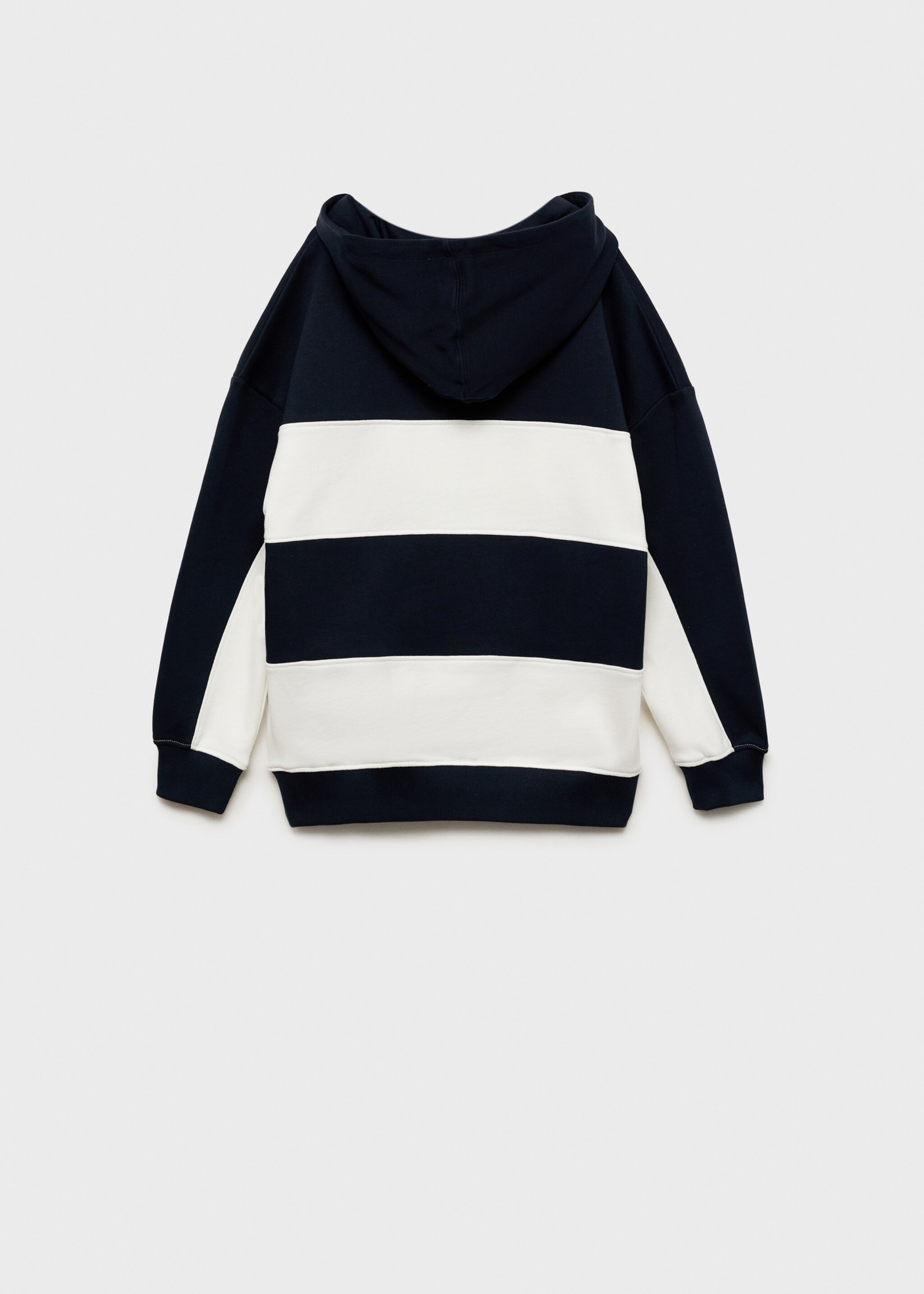 Sweat-shirt rayures capuche - Verso de l’article