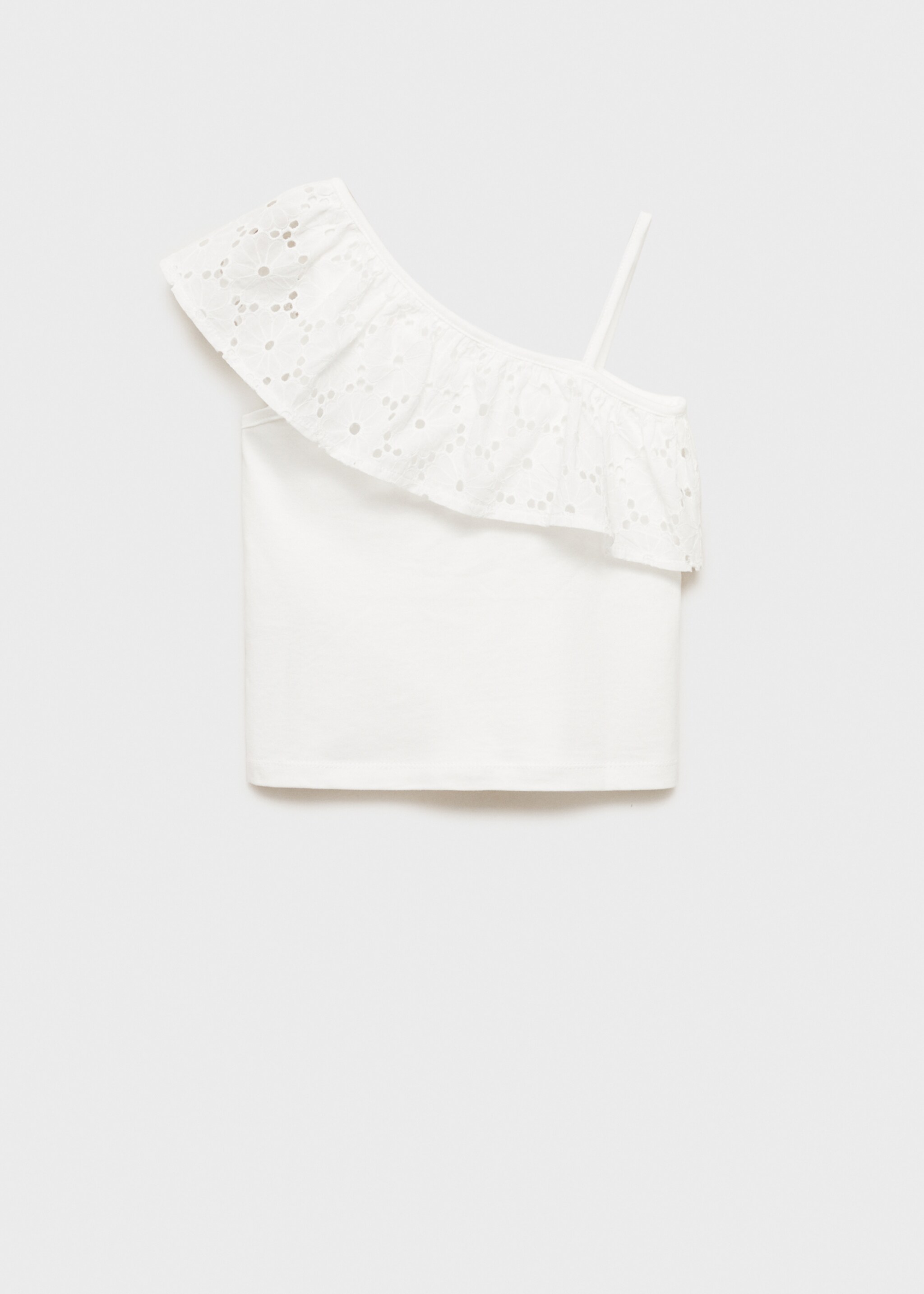 Ruffled asymmetric T-shirt - Article without model