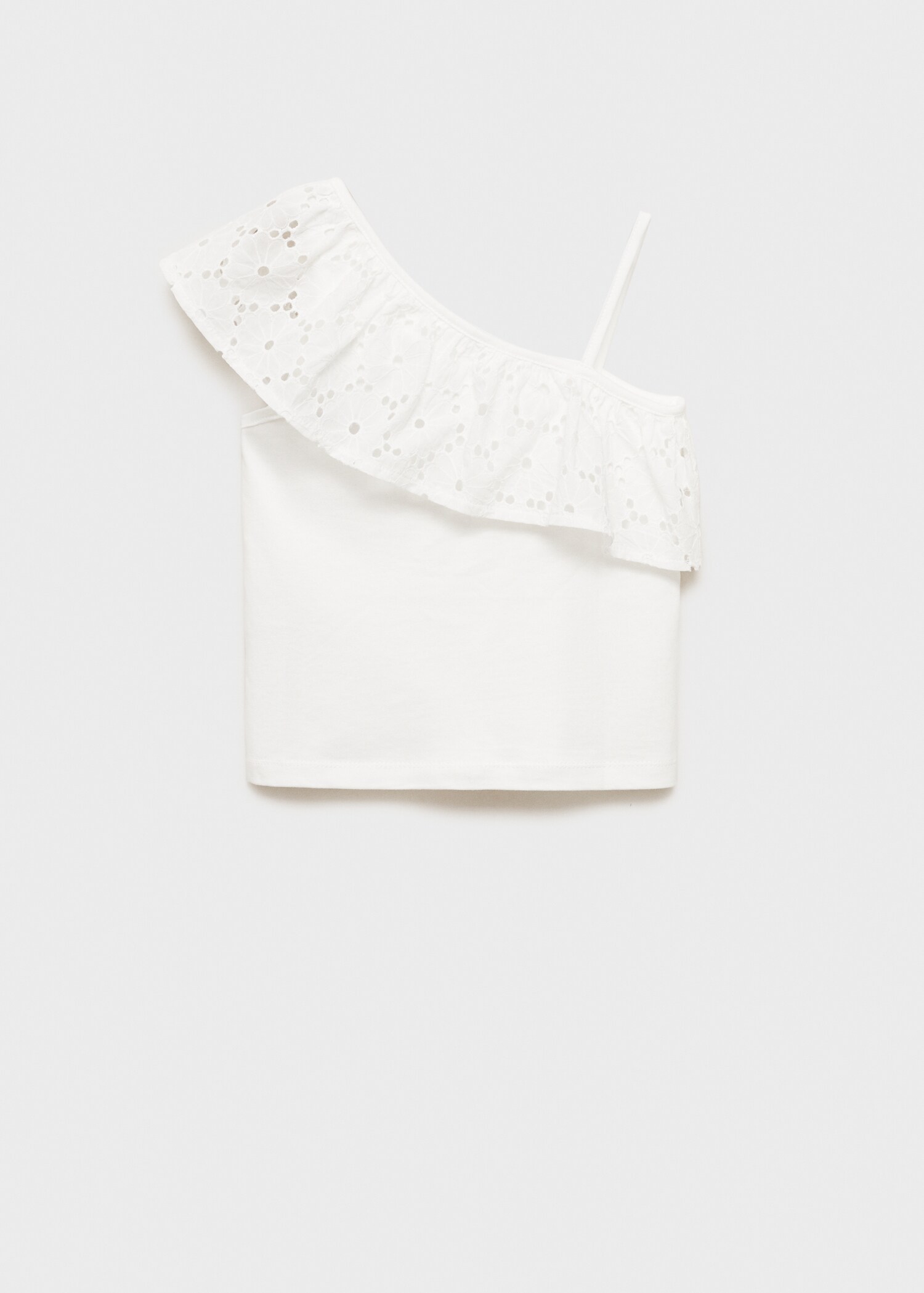Ruffled asymmetric T-shirt - Article without model