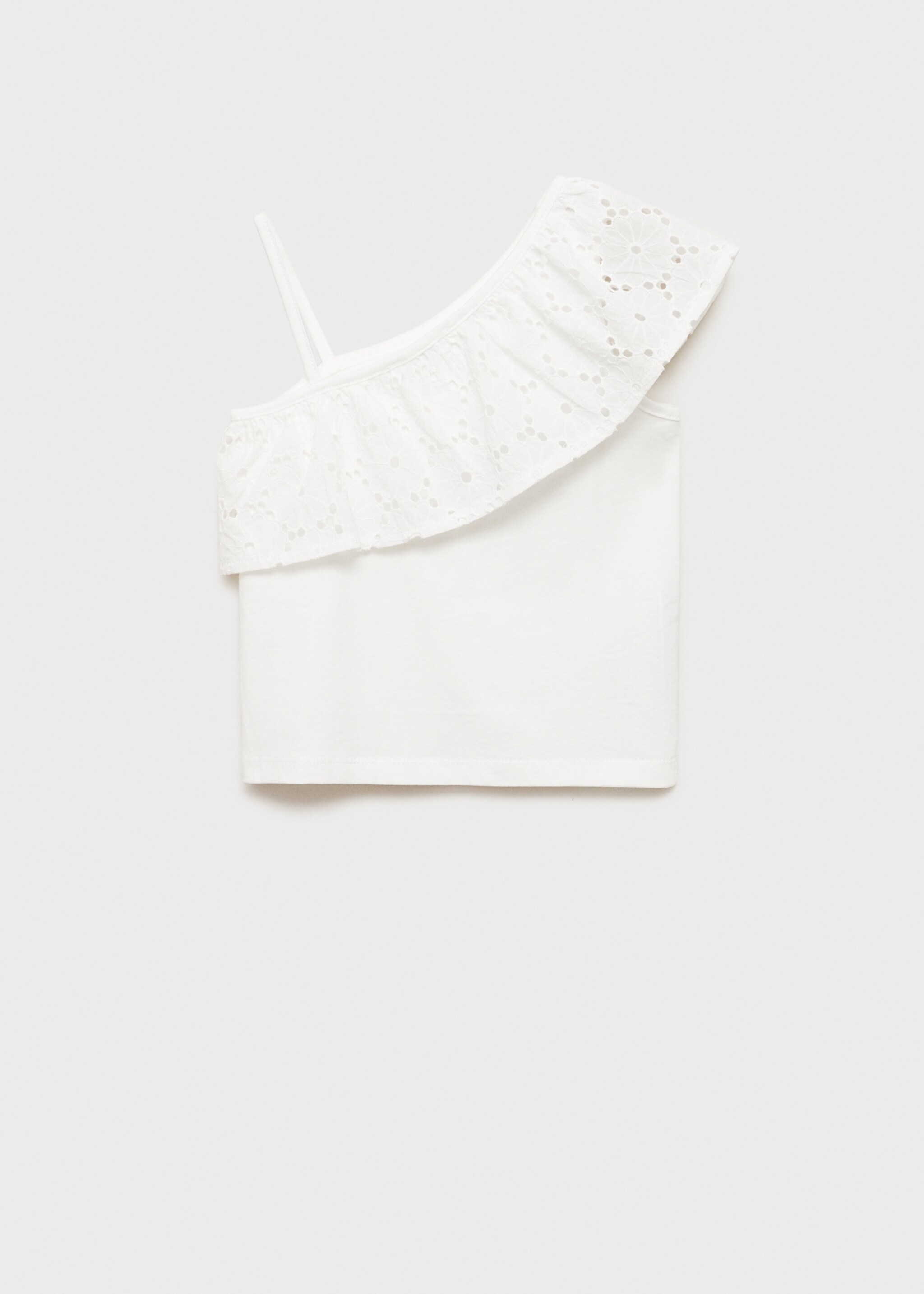 Ruffled asymmetric T-shirt - Reverse of the article