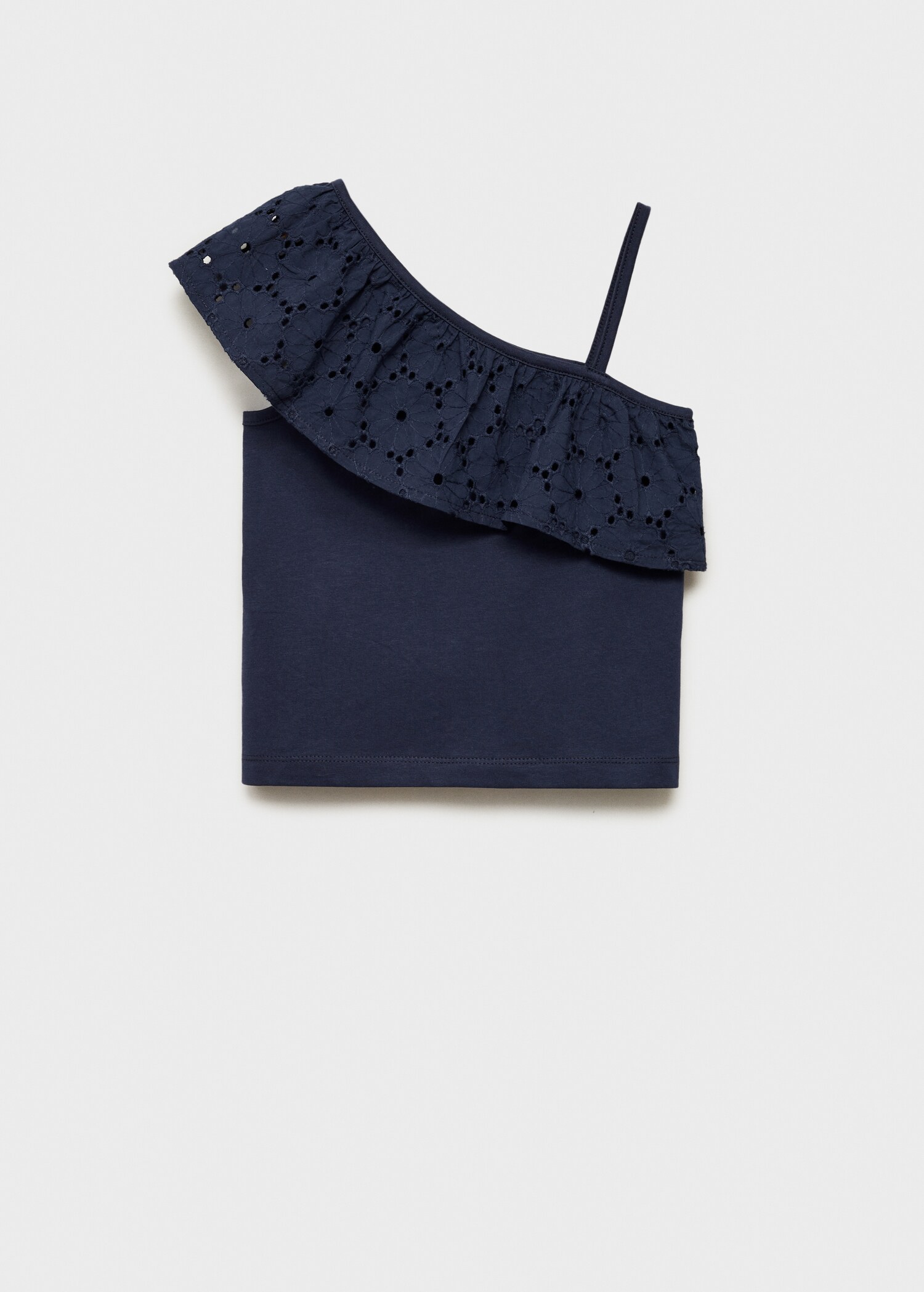 Ruffled asymmetric T-shirt - Article without model