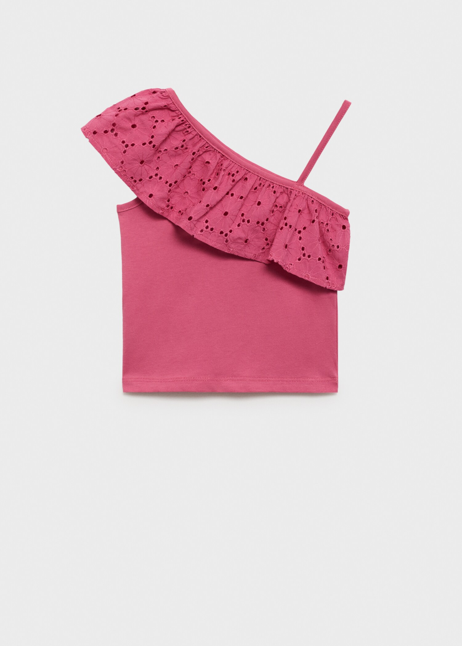 Ruffled asymmetric T-shirt - Article without model
