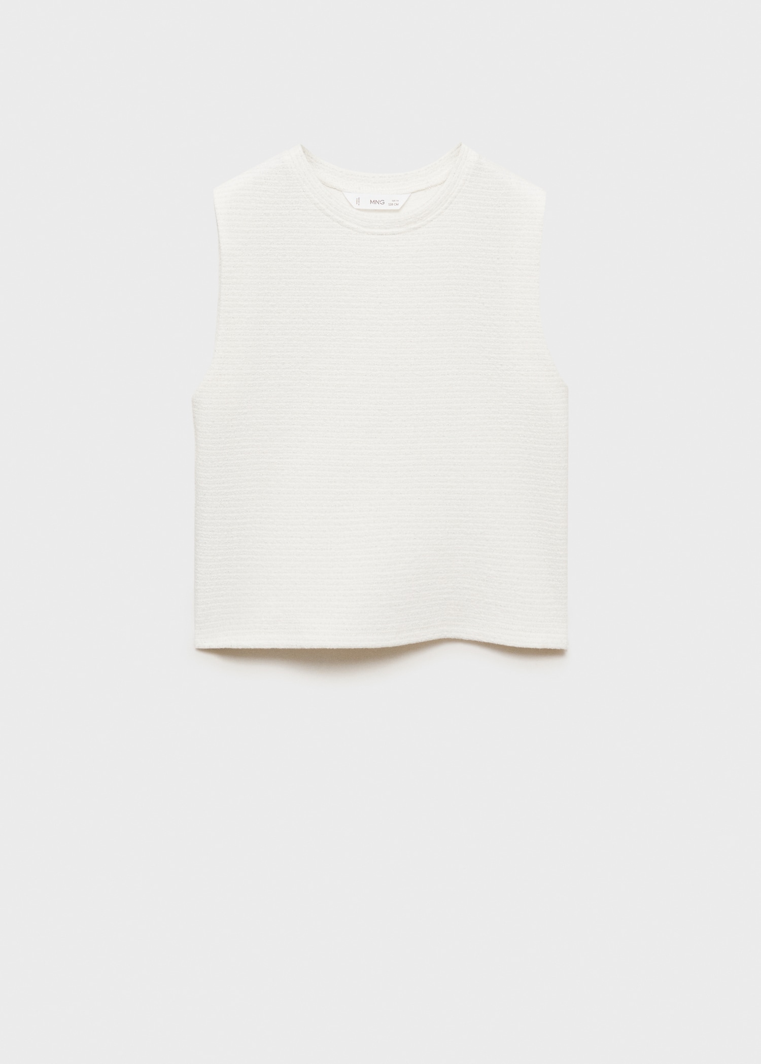 Textured cotton T-shirt - Article without model