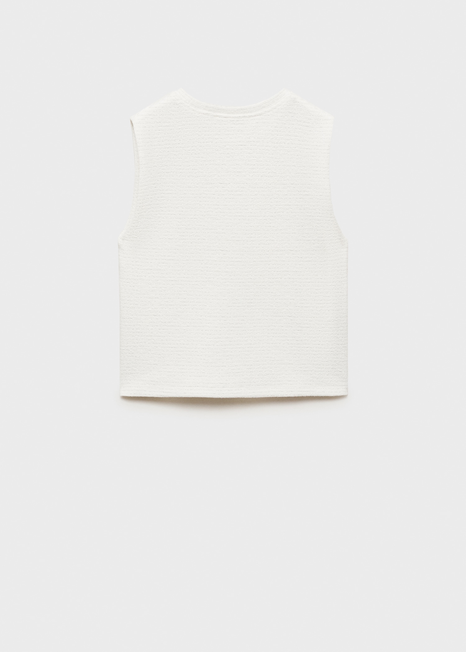 Textured cotton T-shirt - Reverse of the article