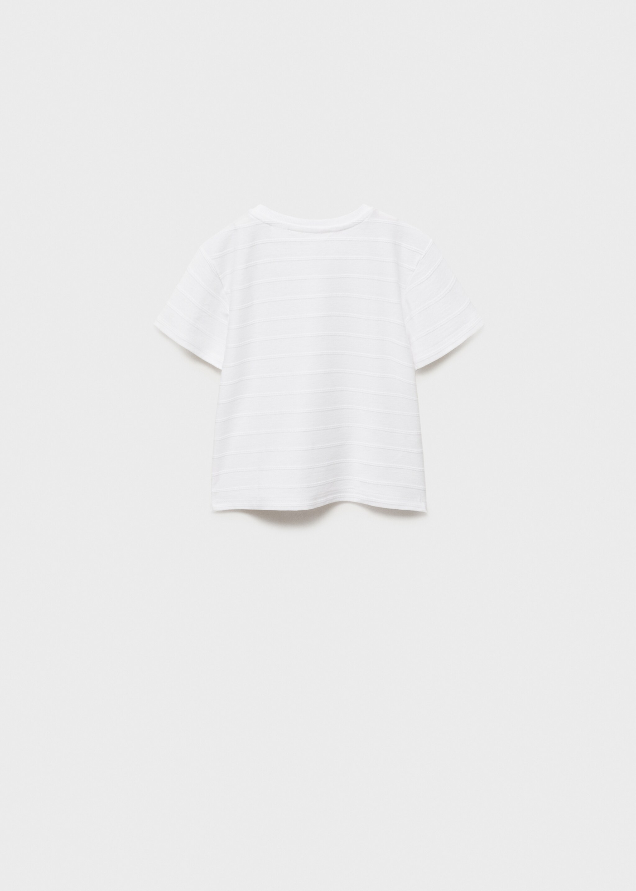 Embossed striped cotton T-shirt - Reverse of the article