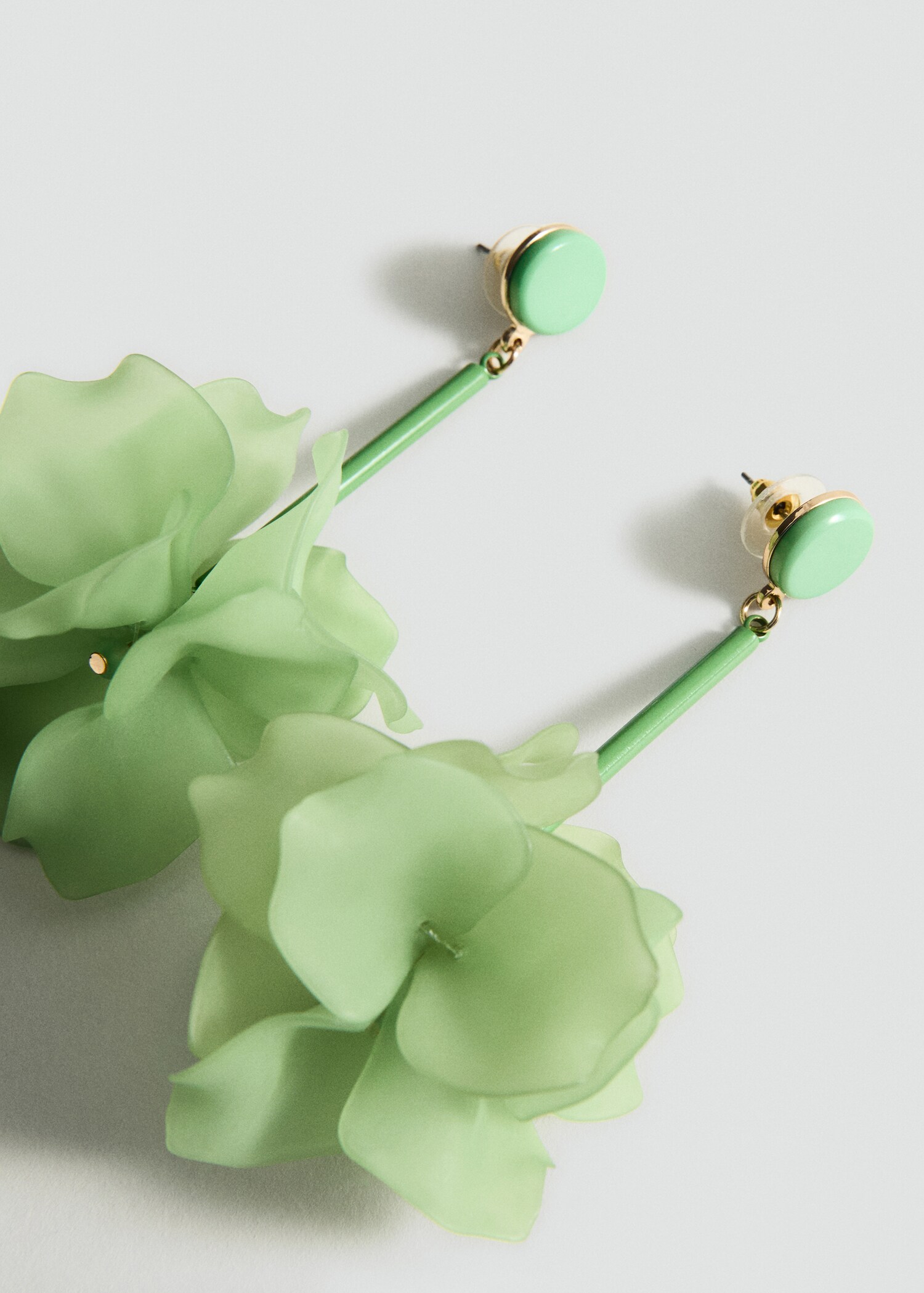 Hanging floral earrings - Medium plane