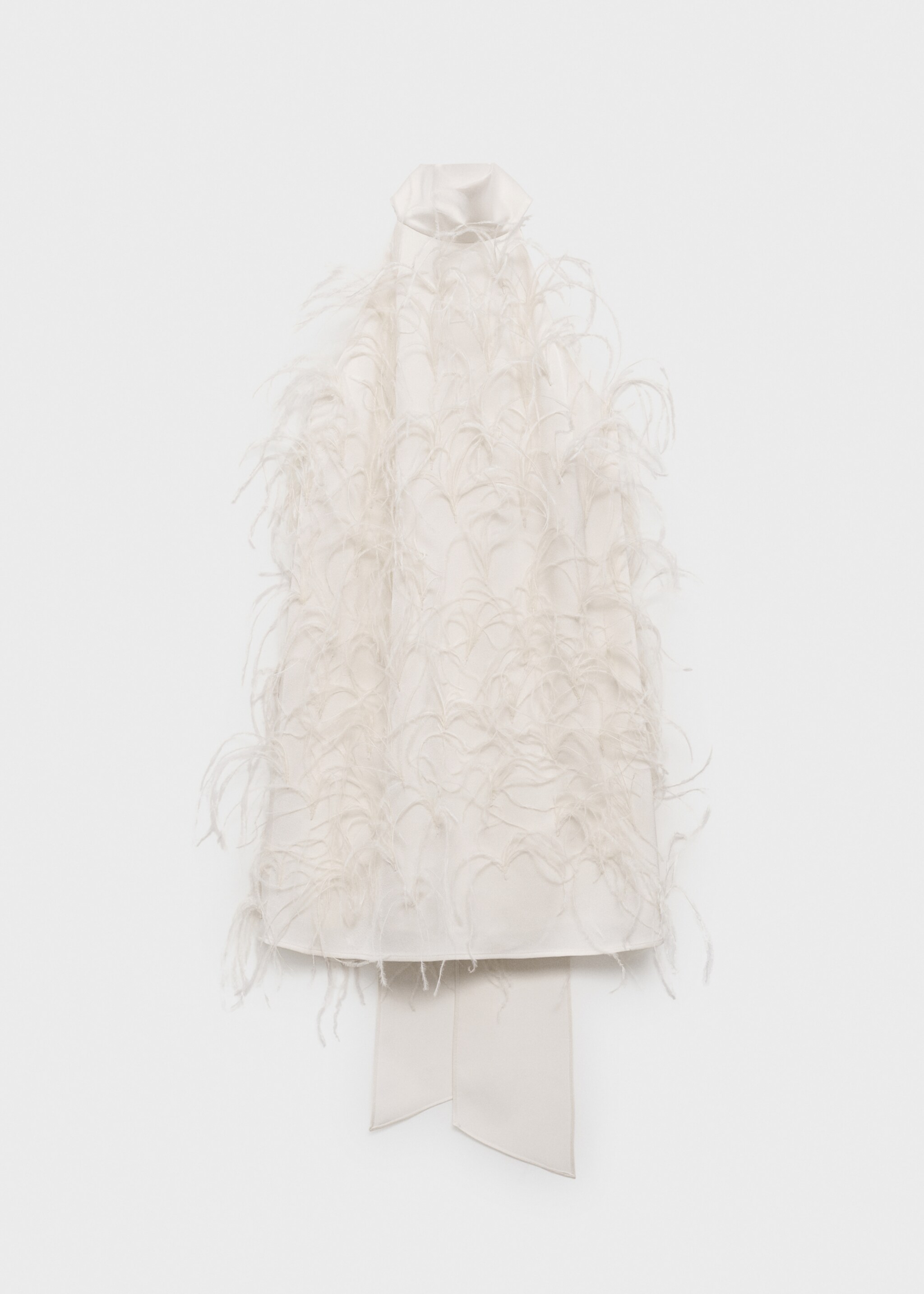 Halter dress with feather decoration - Article without model