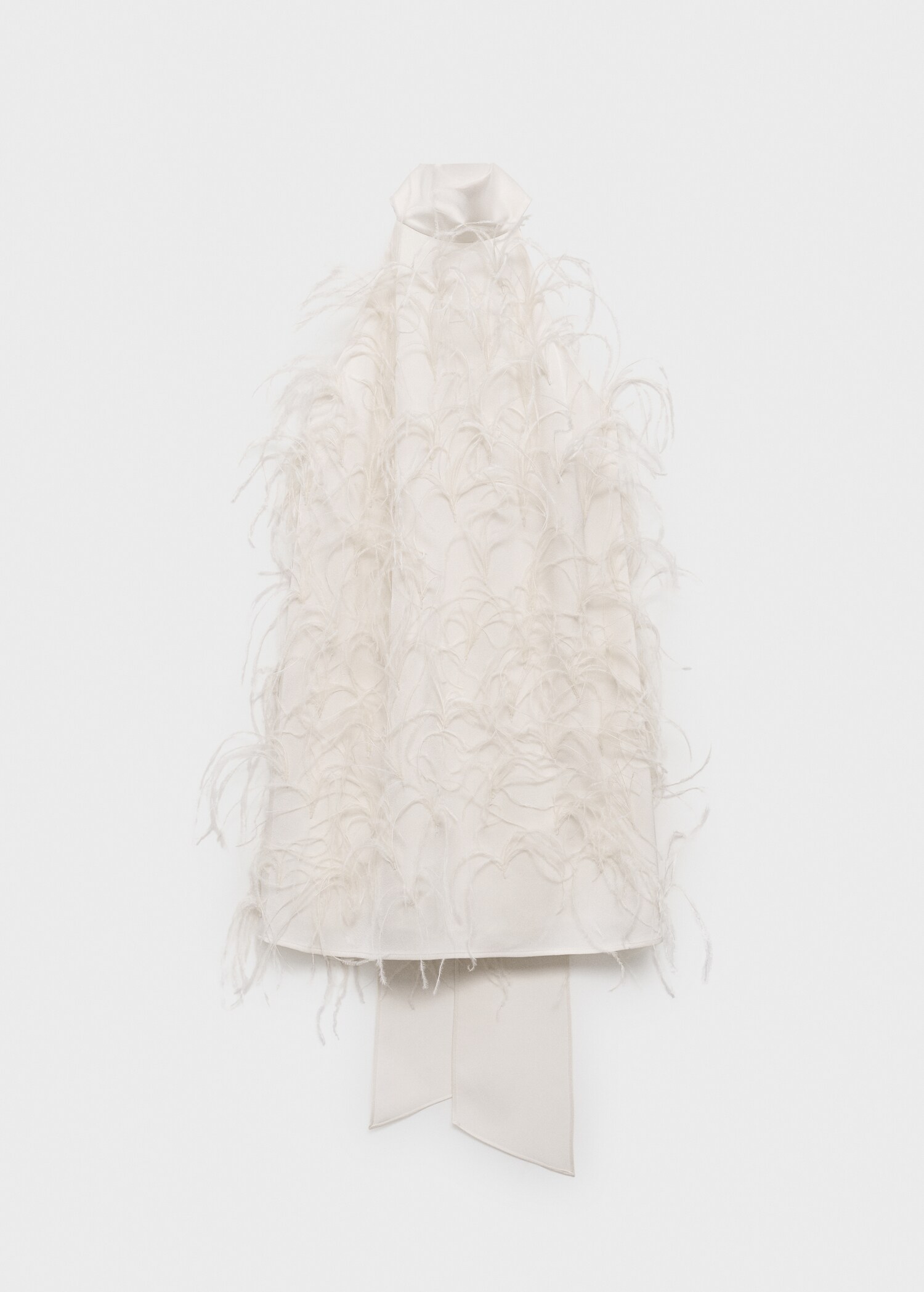 Robe emmanchures américaines ornement plumes - Article sans modèle