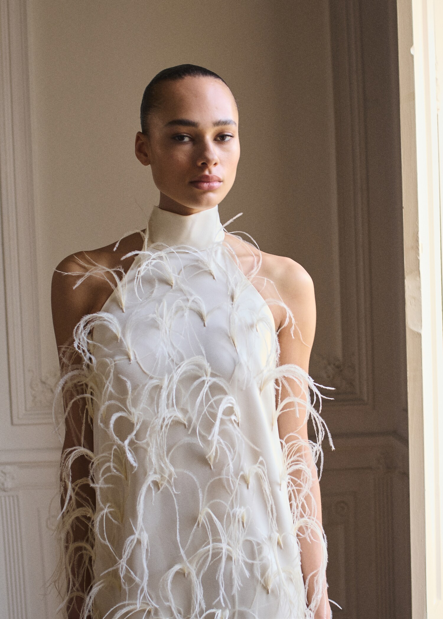 Robe emmanchures américaines ornement plumes - Détail de l'article 1
