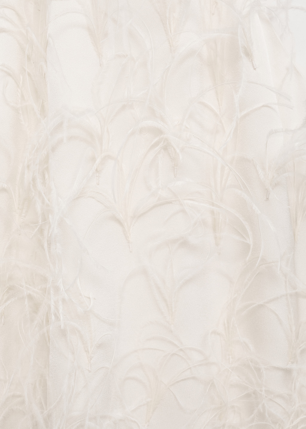 Halter dress with feather decoration