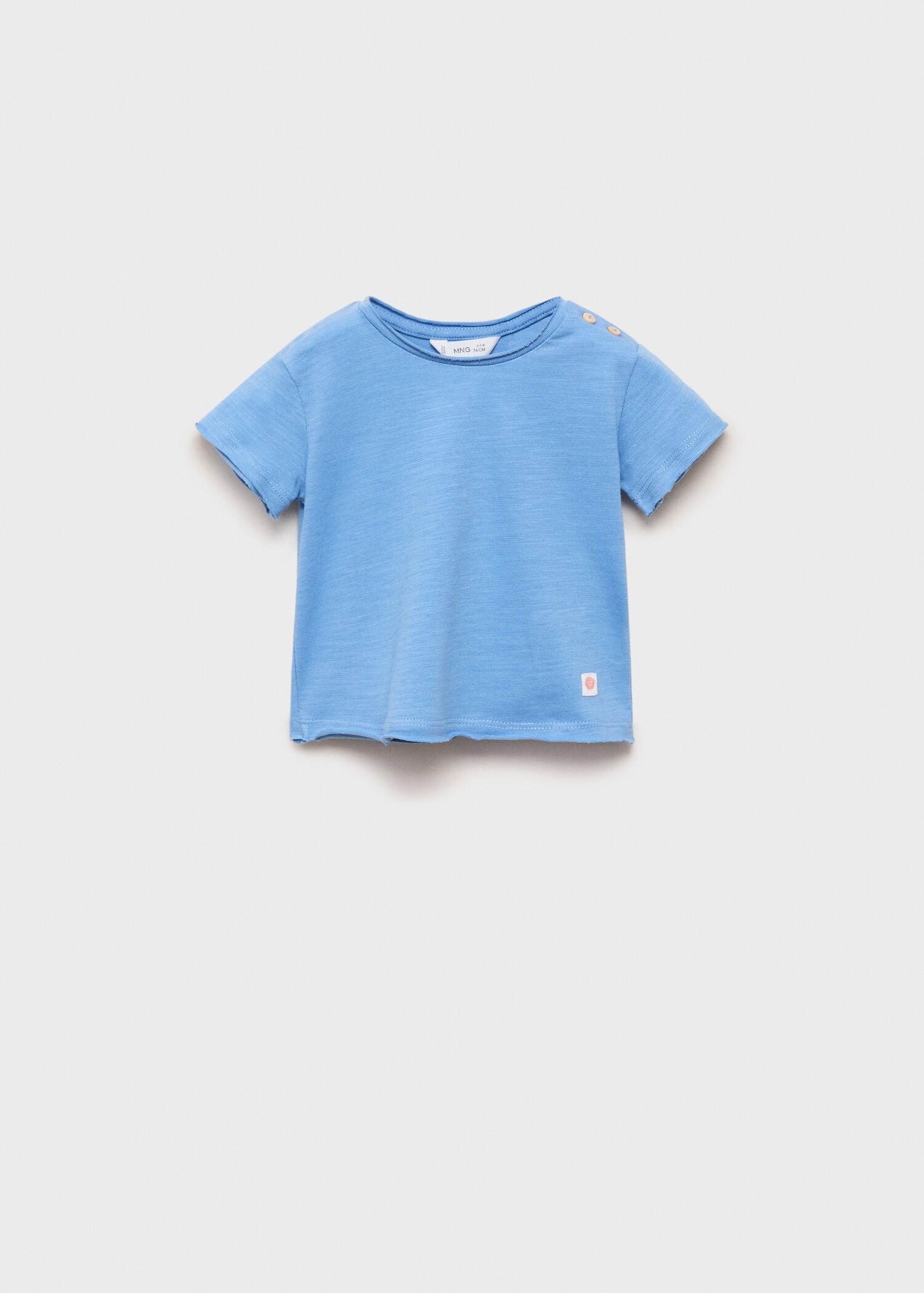 Buttoned cotton T-shirt - Article without model