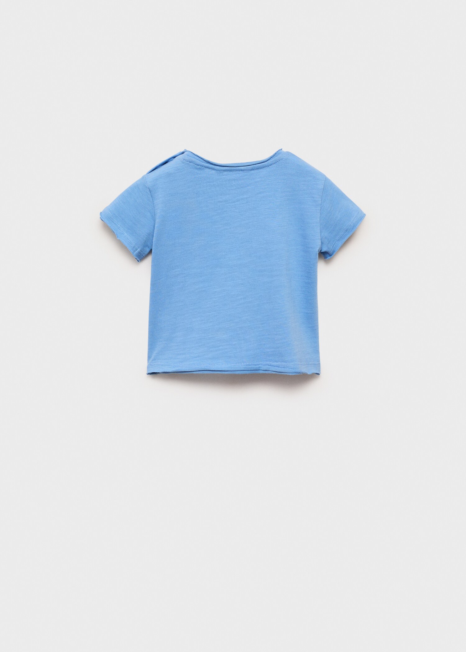 Buttoned cotton T-shirt - Reverse of the article