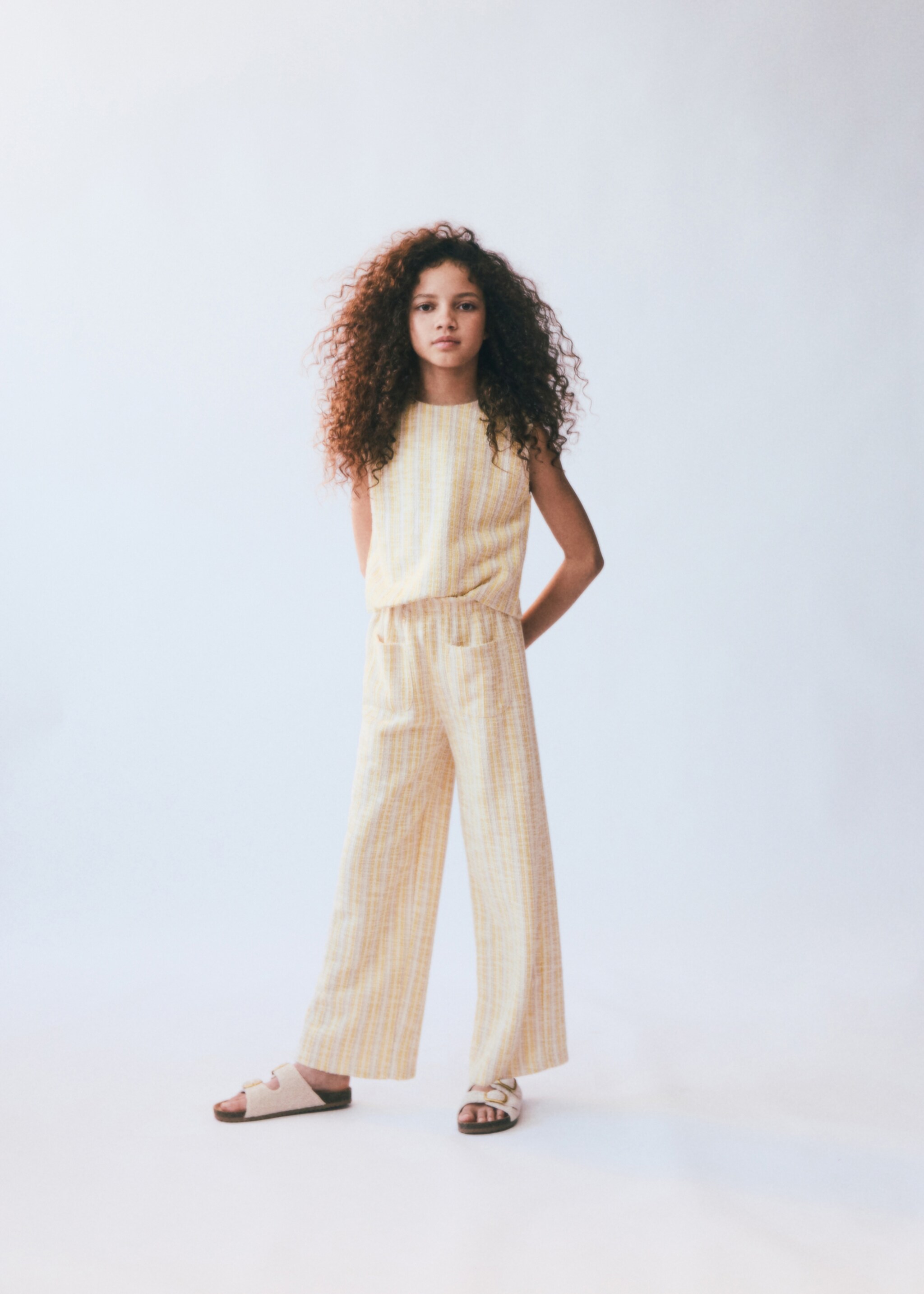 Textured striped T-shirt - Details of the article 6