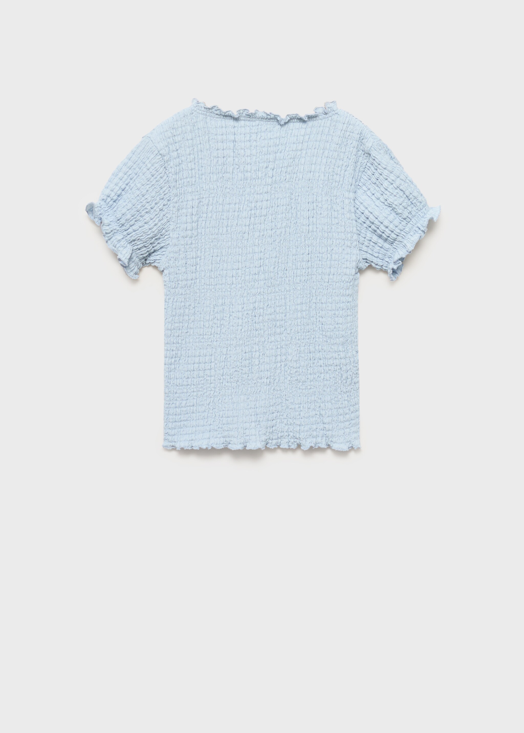 Short-sleeved t-shirt with ruffles - Reverse of the article