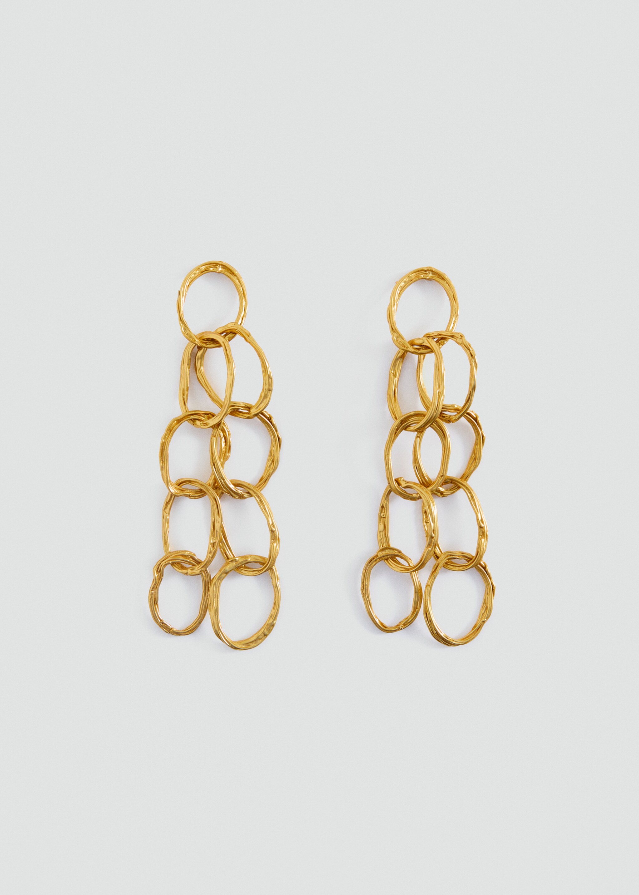 Long earrings with intertwined hoops - Article without model