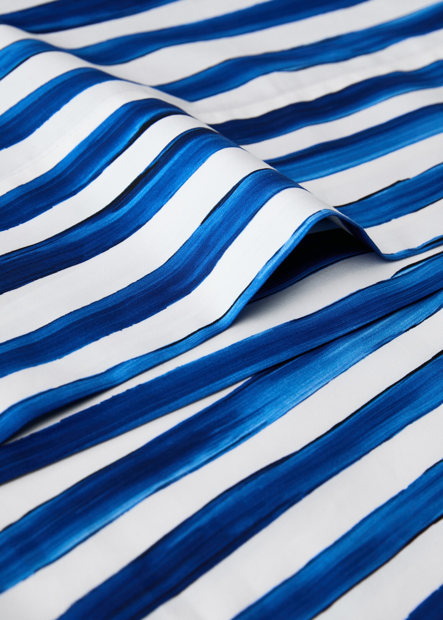 Cotton percale striped watercolour pillowcase 45x110 cm - Details of the article 2