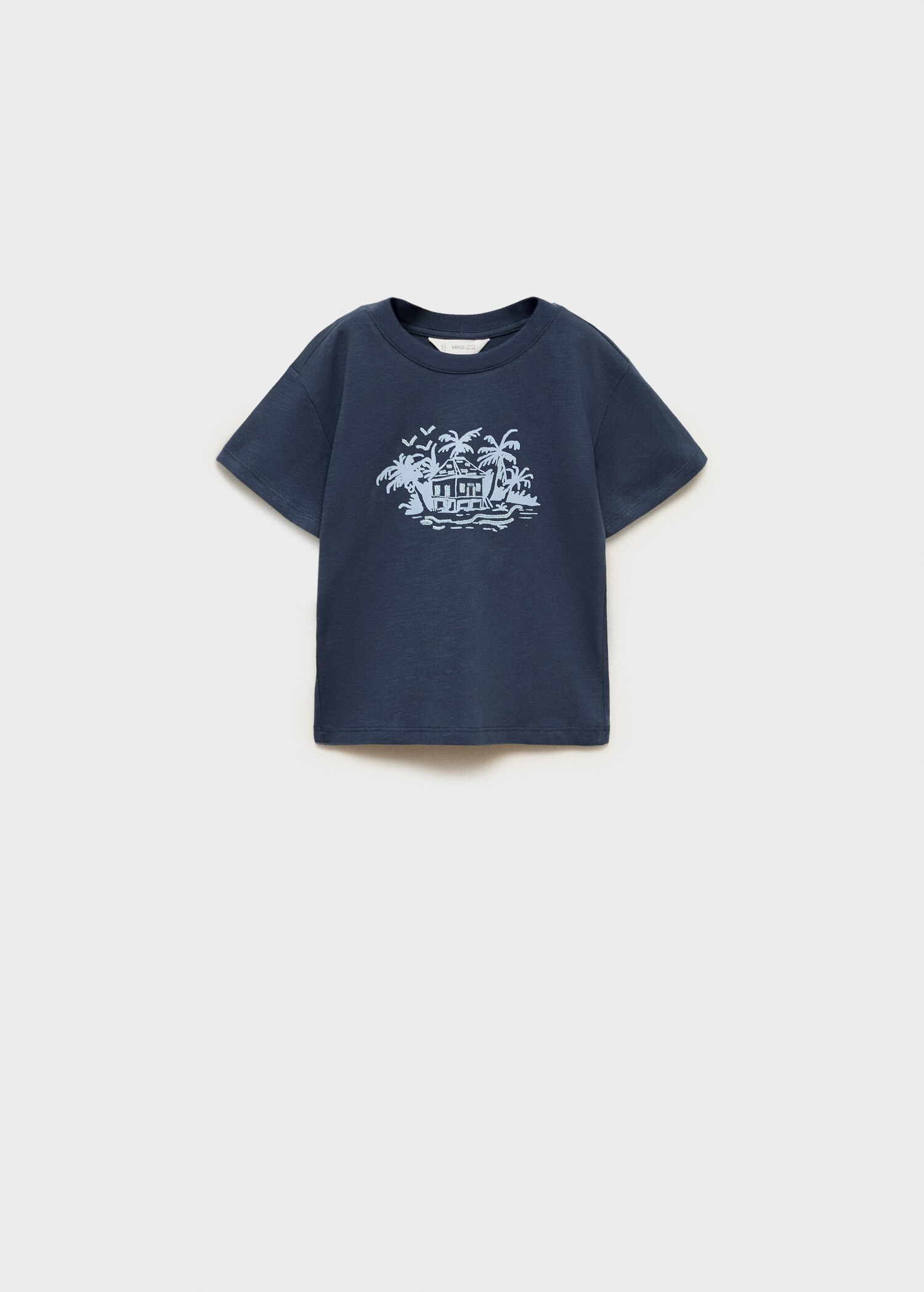 Tricou din bumbac cu model în relief - Articol fără model