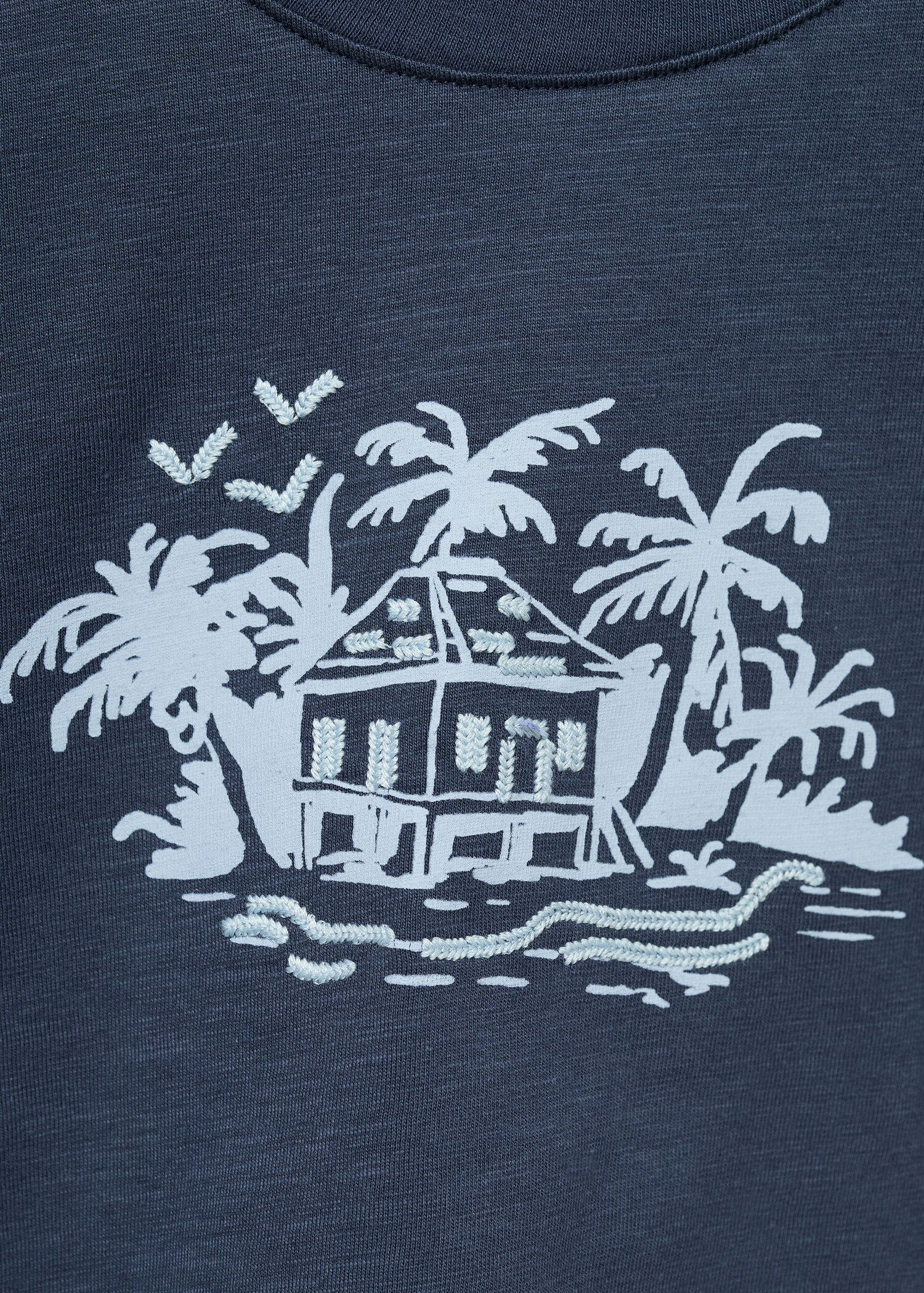 Tricou din bumbac cu model în relief - Detaliu al articolului 8