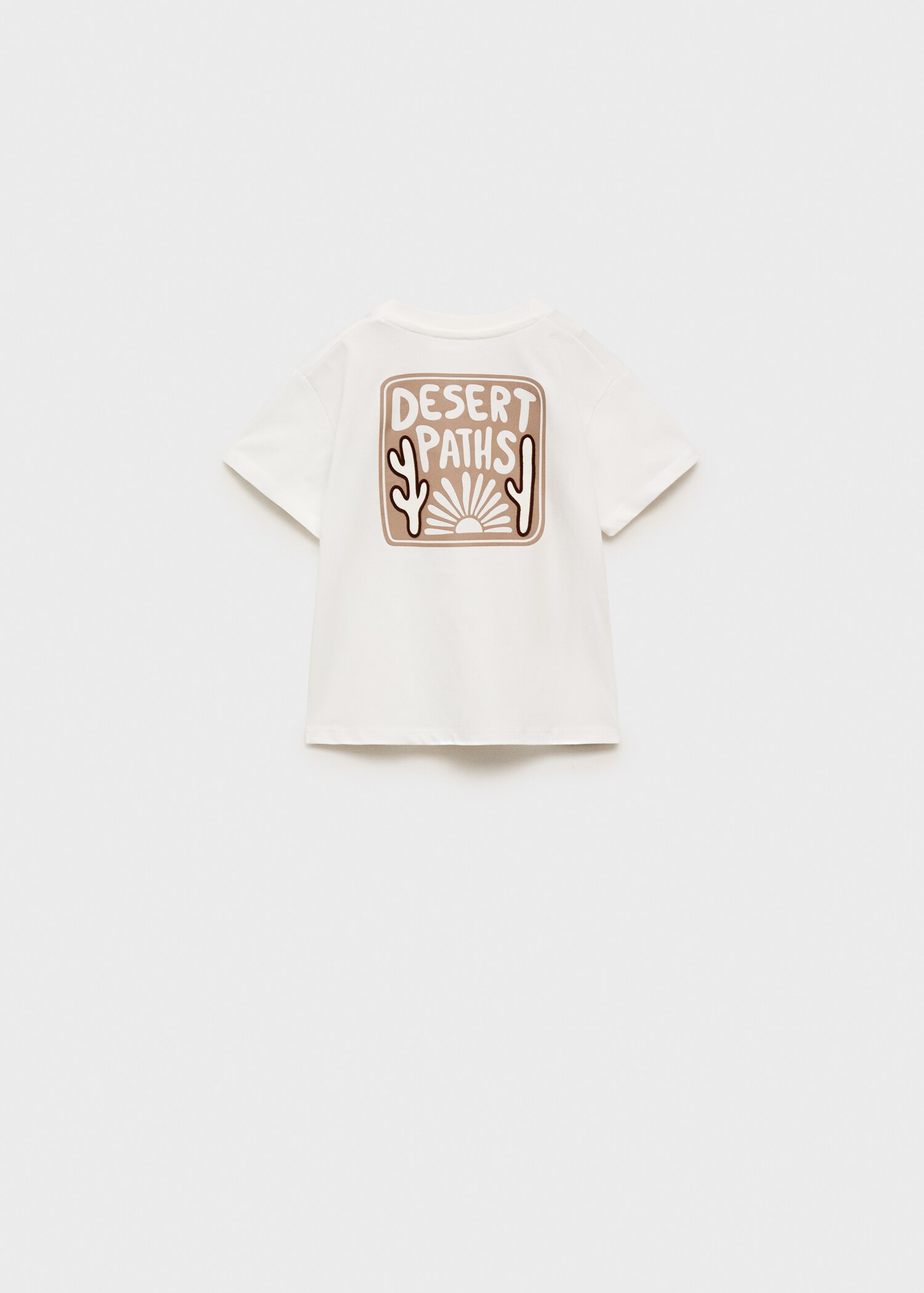 Printed embossed letters t-shirt - Reverse of the article