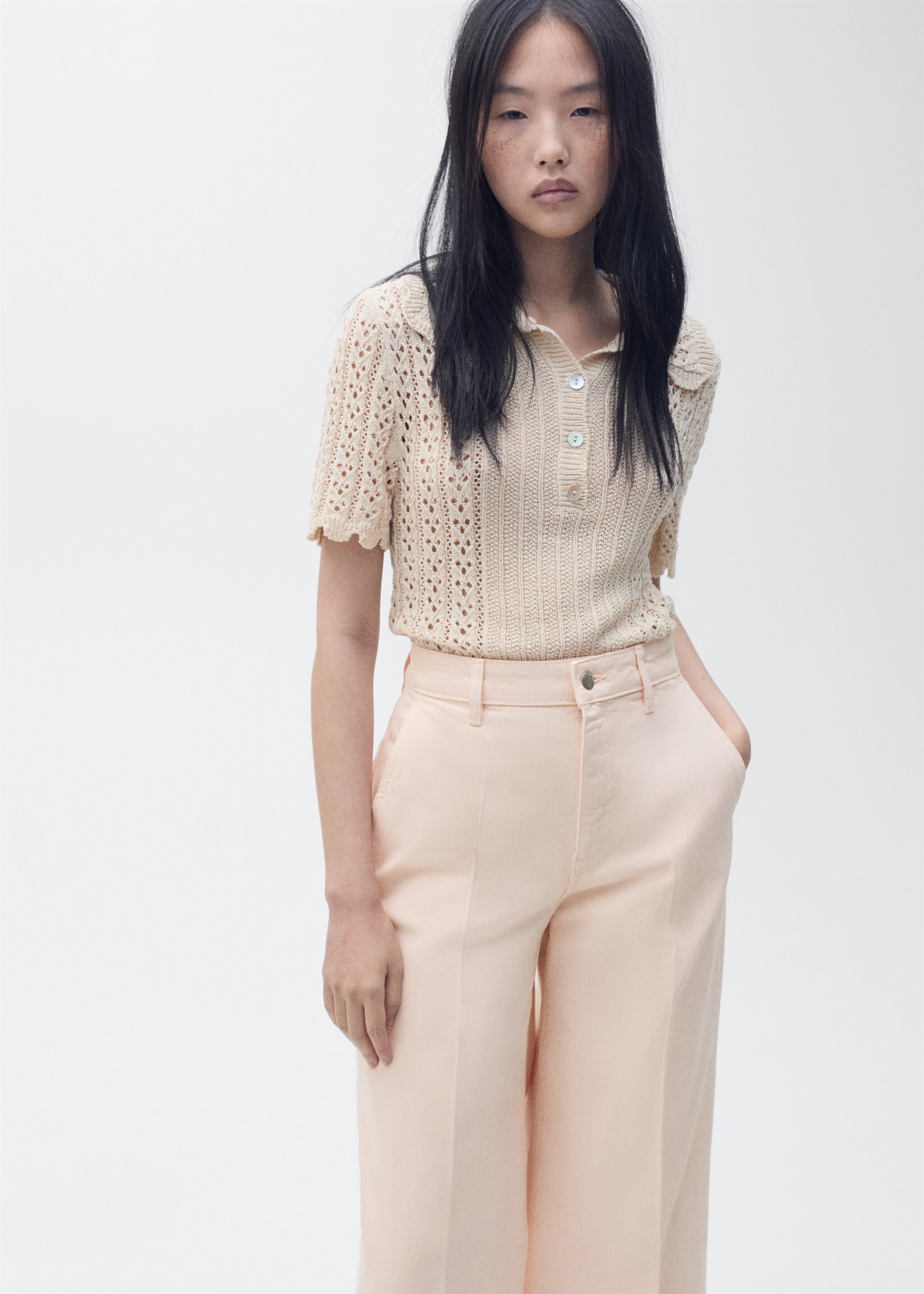 Jeans wideleg pinggang tinggi - Rincian barang 1