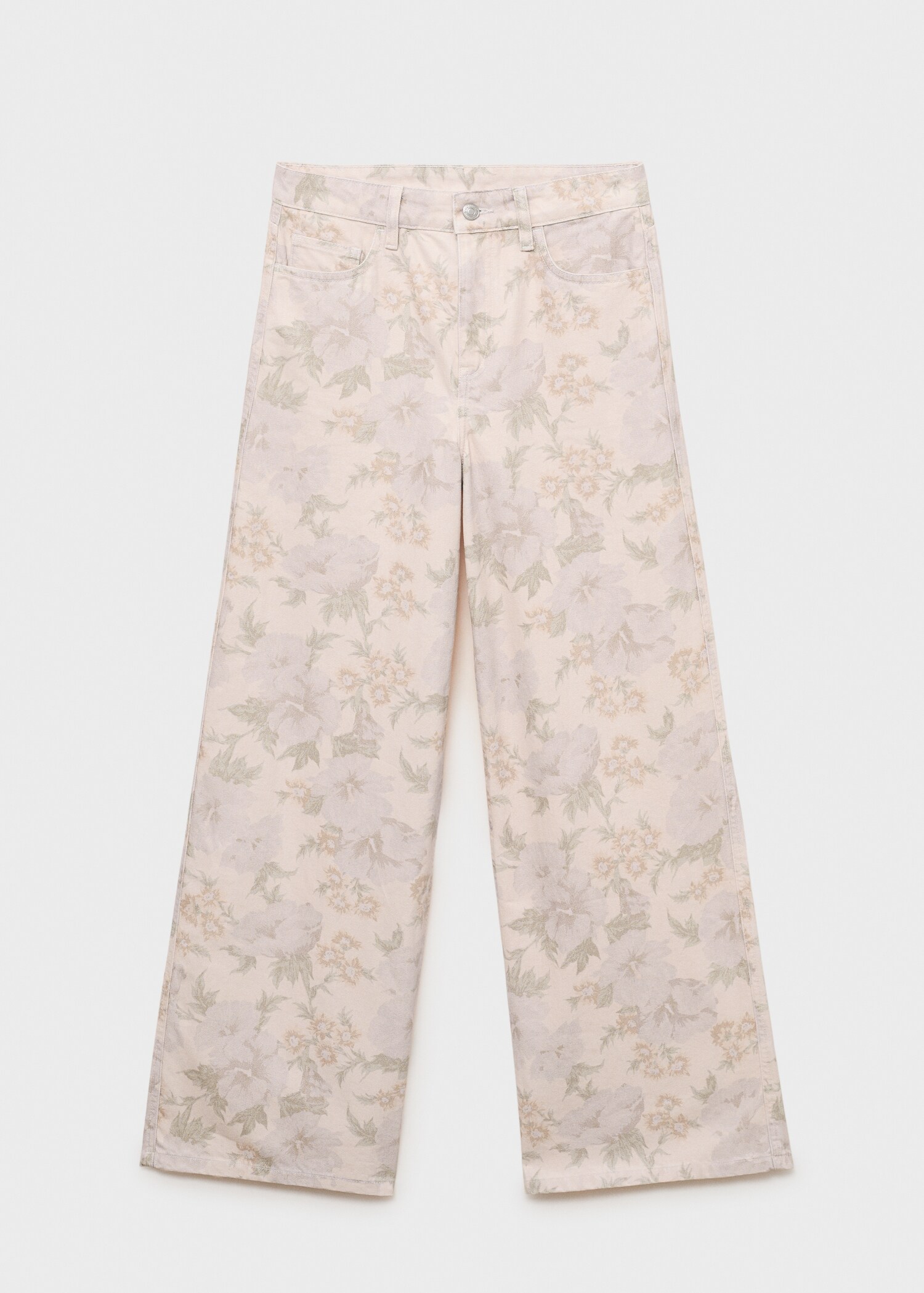 Floral-print wideleg jeans - Article without model