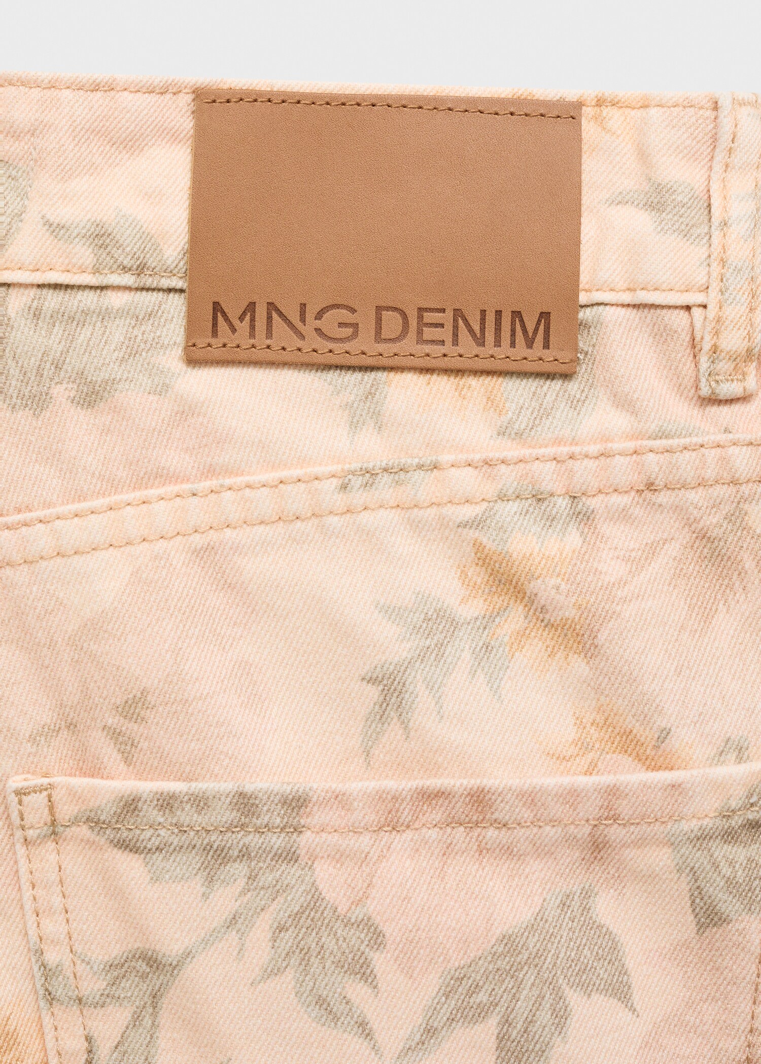 Floral-print wideleg jeans - Details of the article 0