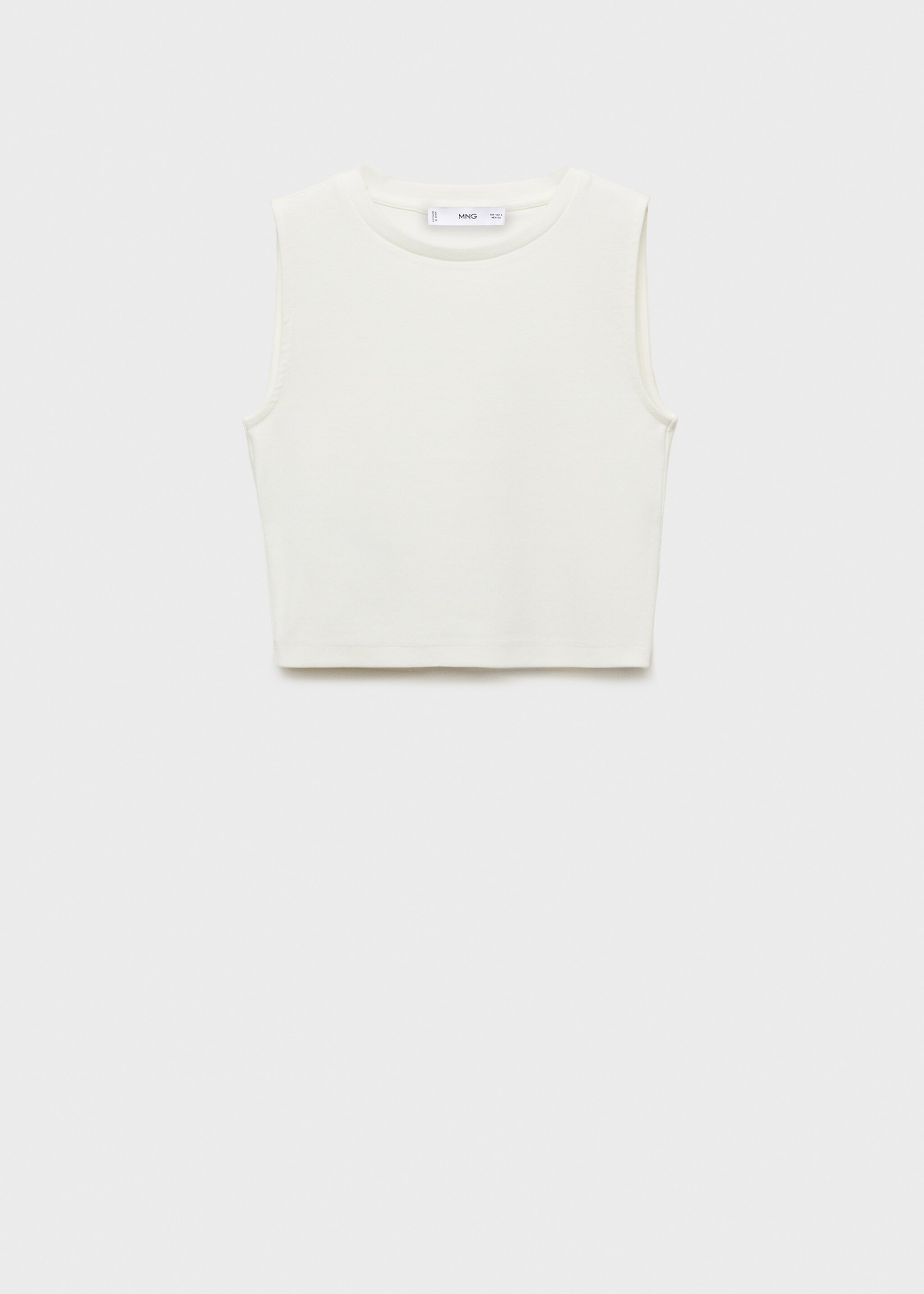 Cotton sleeveless cropped top - Article without model
