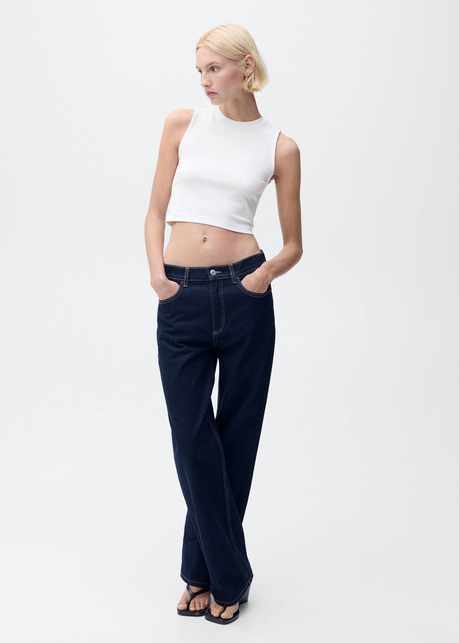 Crop top coton sans manches - Détail de l'article 2