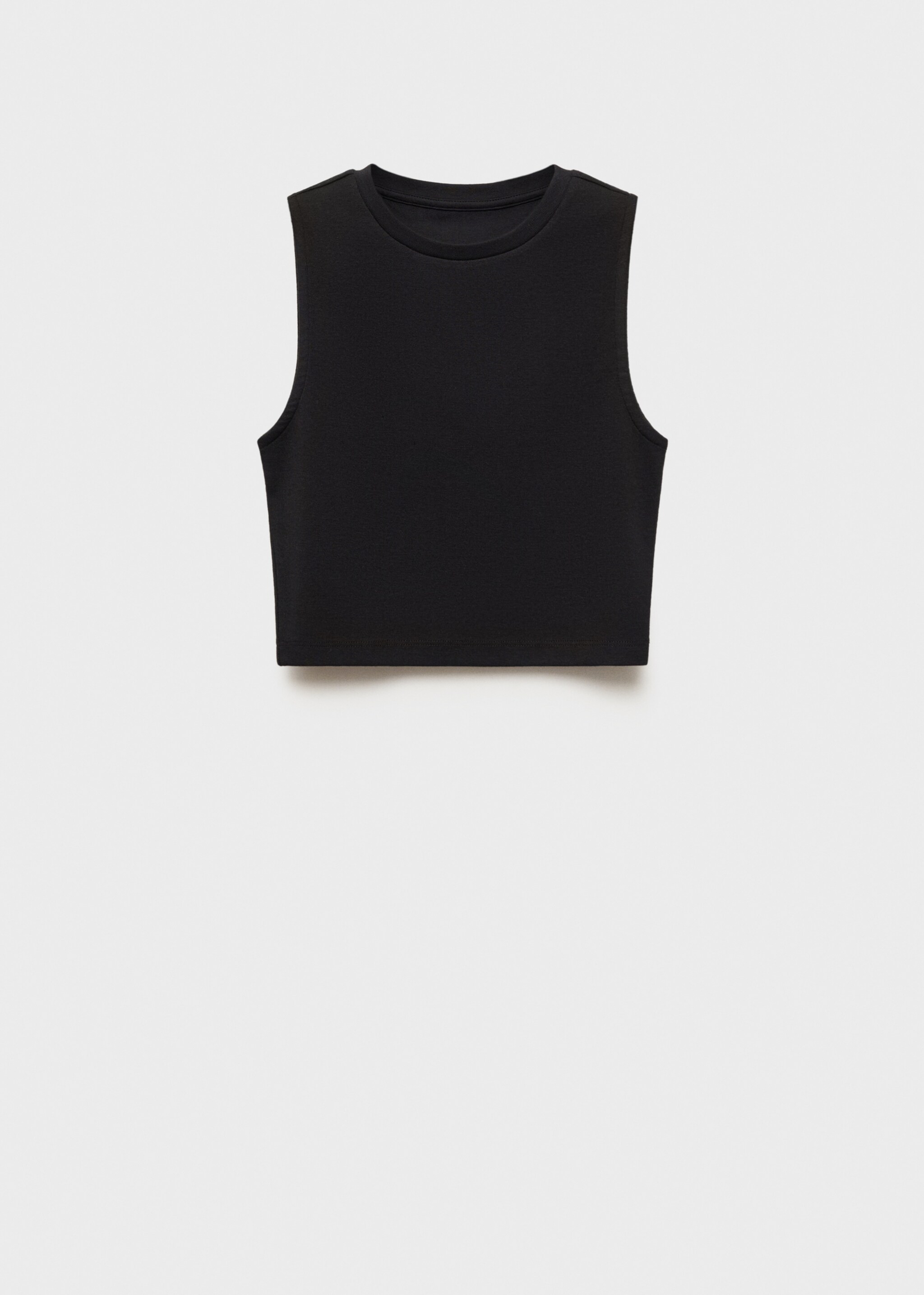 Cotton sleeveless cropped top - Article without model